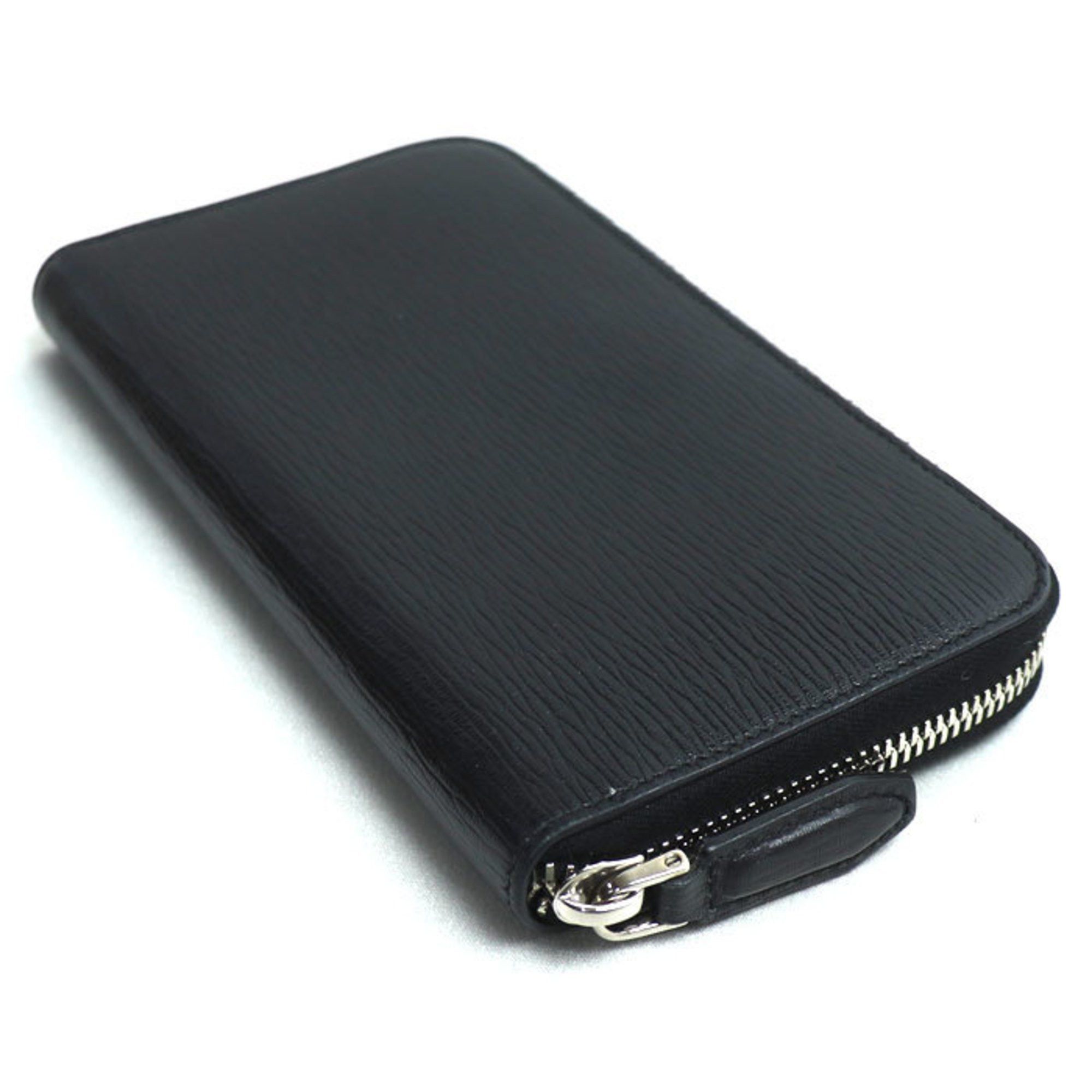 Salvatore Ferragamo Salvatore Ferragamo Gancini Long Wallet Round Black 66-A590 Men's Size ONE SIZE - 2 Thumbnail