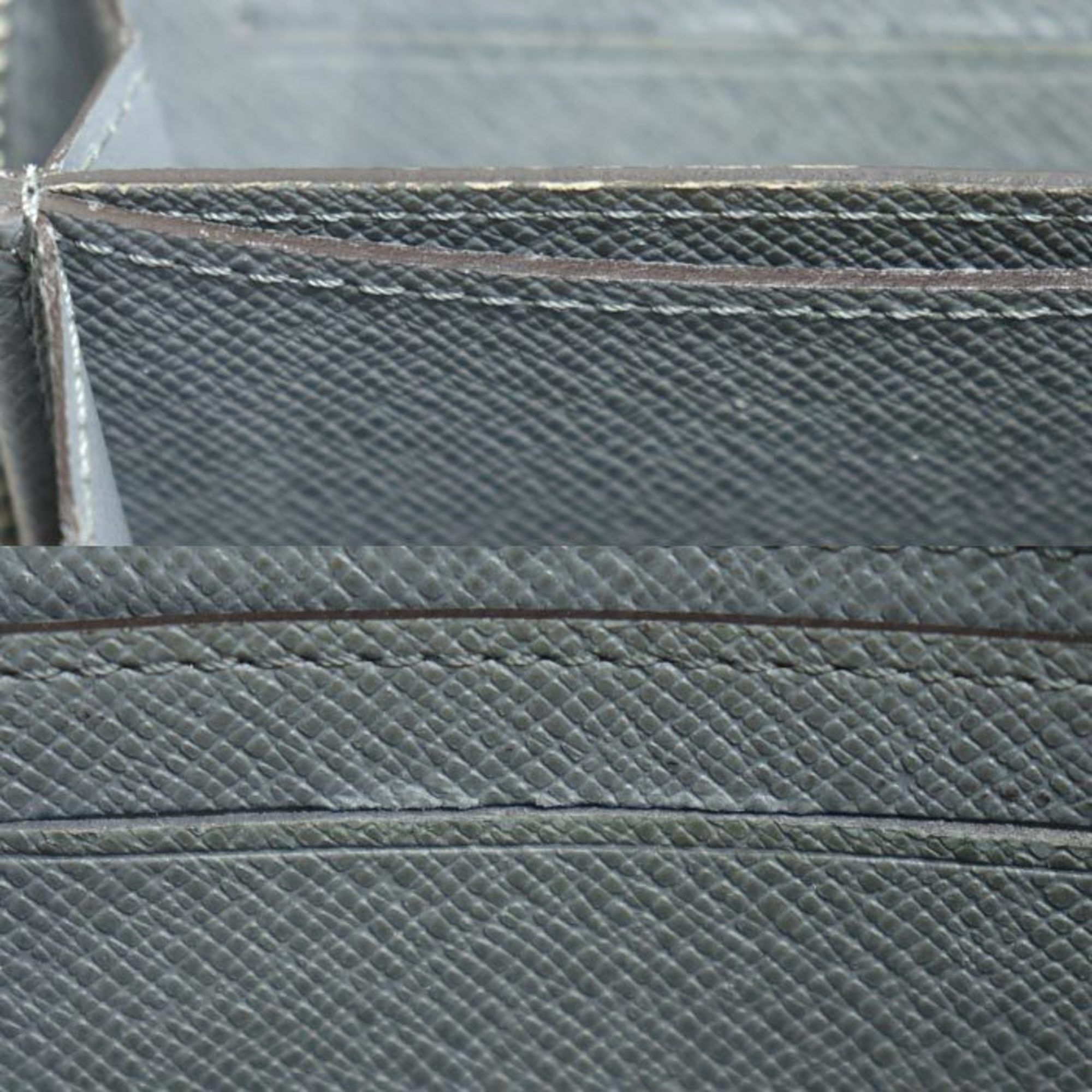 Louis Vuitton Louis Vuitton Zipper Coin Purse Case Taiga Gray M32617 Men's Size ONE SIZE - 7 Thumbnail