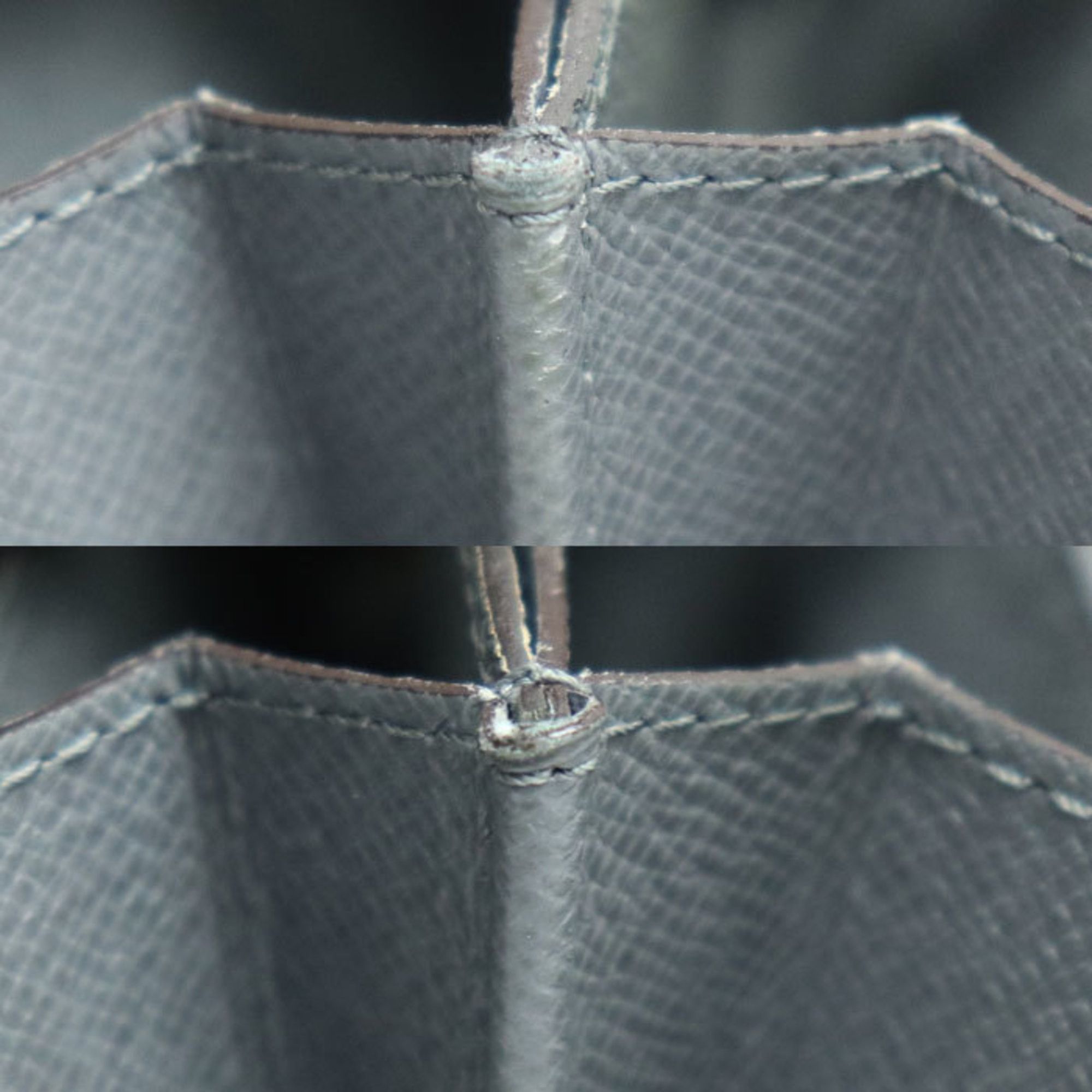 Louis Vuitton Louis Vuitton Zipper Coin Purse Case Taiga Gray M32617 Men's Size ONE SIZE - 8 Thumbnail
