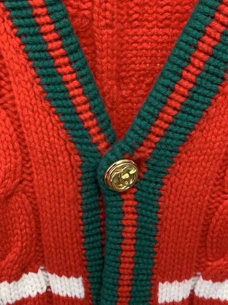 Gucci Gucci Red Knitted Cardigan Sweater Size US M / EU 48-50 / 2 - 4 Thumbnail