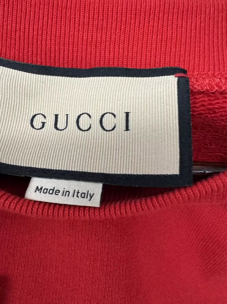 Gucci Red Gucci Sweatshirt with Logo Size US L / EU 52-54 / 3 - 4 Thumbnail