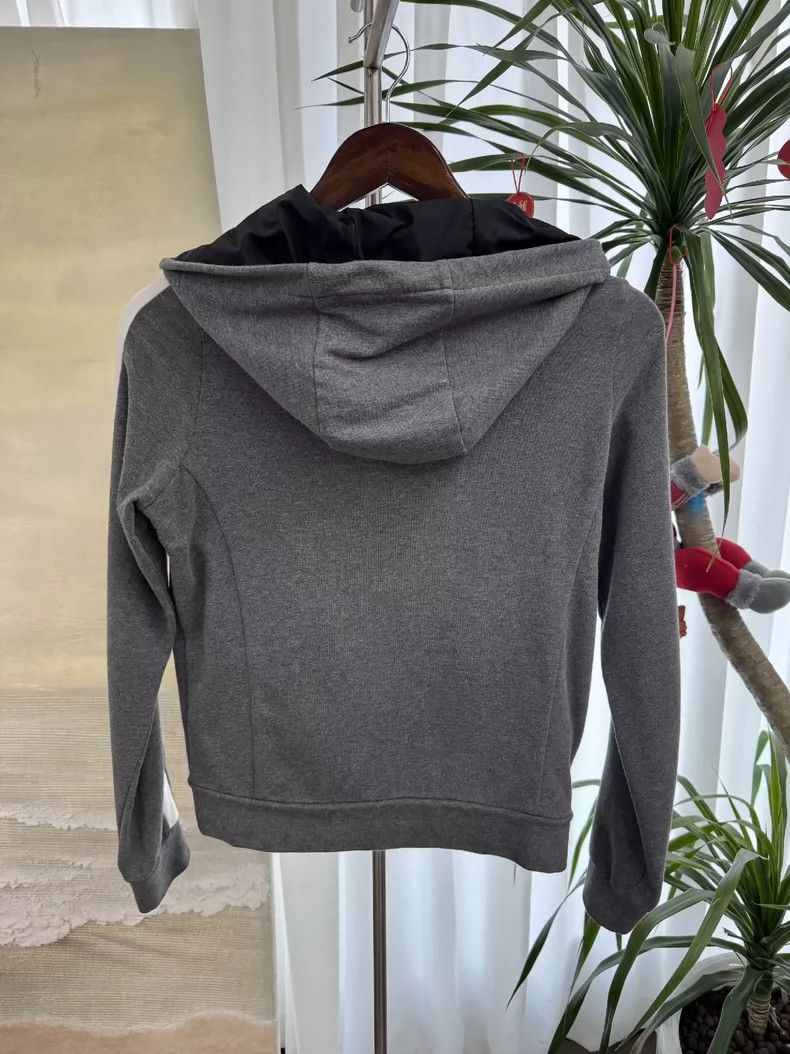 Prada Gray Prada Hoodie with Zippered Front Size US M / EU 48-50 / 2 - 2 Thumbnail
