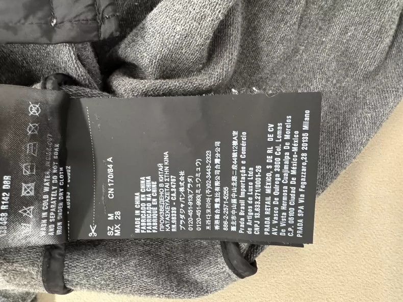 Prada Gray Prada Hoodie with Zippered Front Size US M / EU 48-50 / 2 - 5 Thumbnail