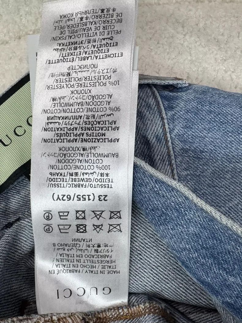 Gucci Gucci Denim Short Pants with Apple Embroidery Size US 31 - 4 Thumbnail