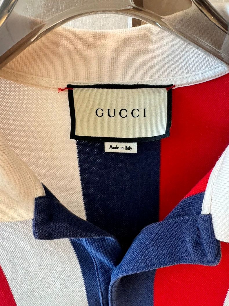 Gucci Gucci Striped Polo Shirt in Excellent Condition Size US M / EU 48-50 / 2 - 3 Thumbnail