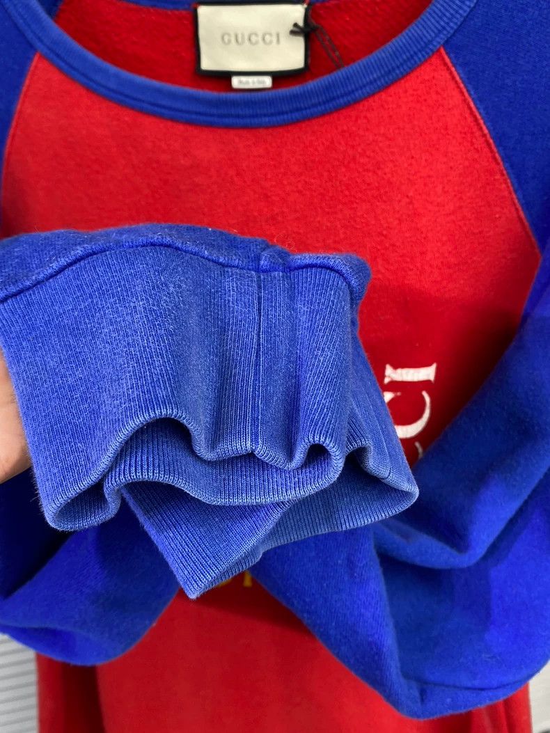 Gucci Gucci Sweatshirt with Double G Logo Red Blue Size US L / EU 52-54 / 3 - 7 Thumbnail