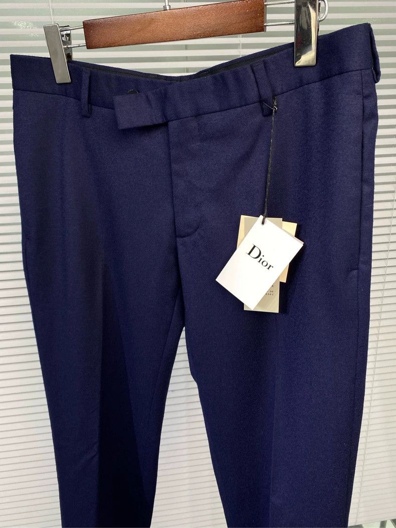 Dior Dior Wool Casual Trousers in Blue Size US 32 / EU 48 - 7 Thumbnail