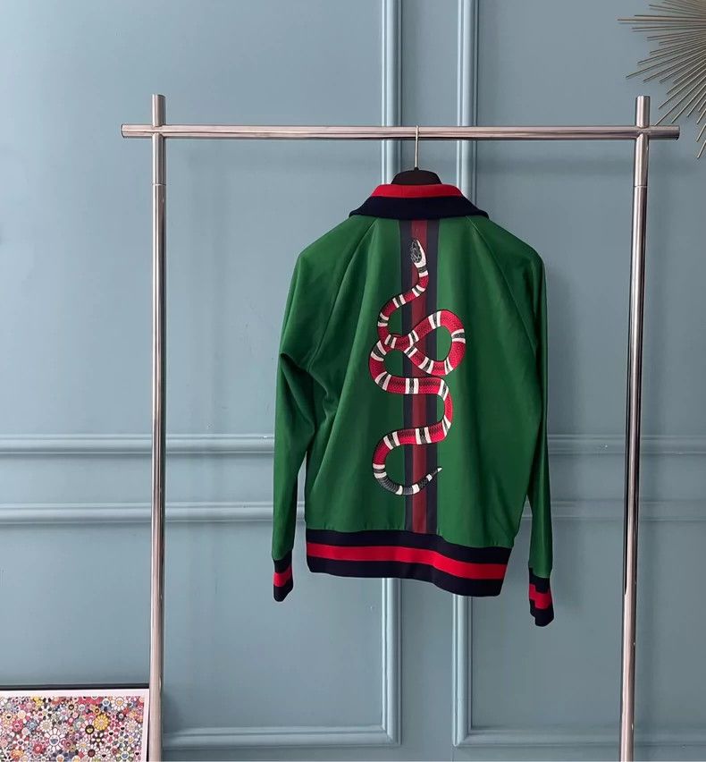 Gucci Green Gucci Butterfly Logo Jacket Size US S / EU 44-46 / 1 - 2 Thumbnail