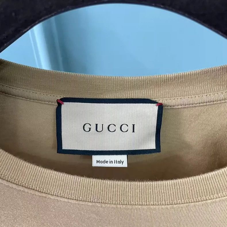 Gucci Gucci Khaki Dog Logo Short Sleeve T-Shirt Size US M / EU 48-50 / 2 - 3 Thumbnail