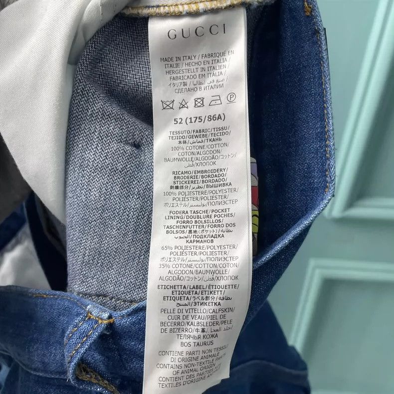 Gucci Gucci Denim Blue Embroidered Logo Shorts Size US 32 / EU 48 - 4 Thumbnail