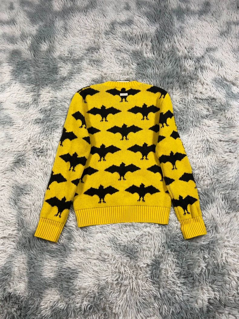 Gucci Gucci Yellow Sweater with Bat Design Size US M / EU 48-50 / 2 - 2 Thumbnail