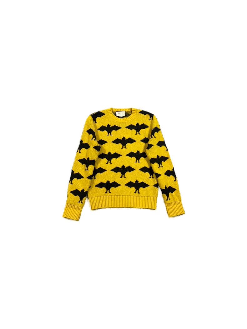 Gucci Gucci Yellow Sweater with Bat Design Size US M / EU 48-50 / 2 - 6 Thumbnail