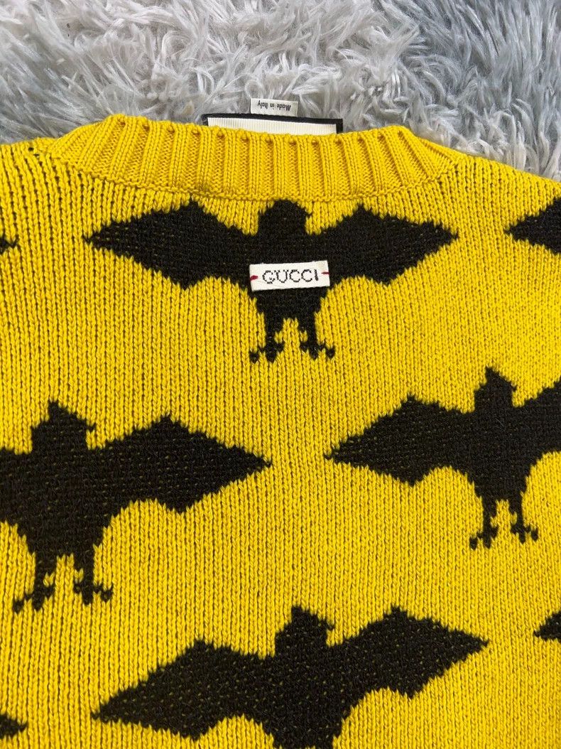 Gucci Gucci Yellow Sweater with Bat Design Size US M / EU 48-50 / 2 - 4 Thumbnail