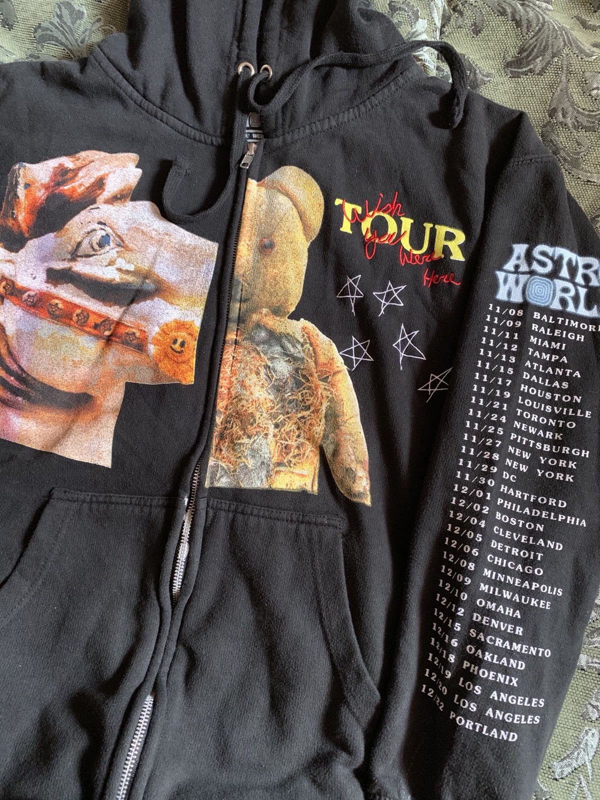 Travis Scott Astroworld Hoodie Jacket Zip up Look mom I can fly astroworld fest rodeo birds virgil offwhite
