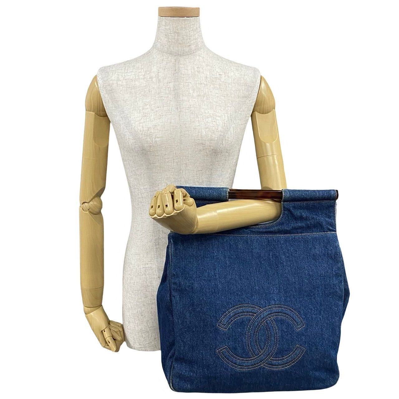Chanel Chanel Handbag Blue Denim Size ONE SIZE - 2 Thumbnail