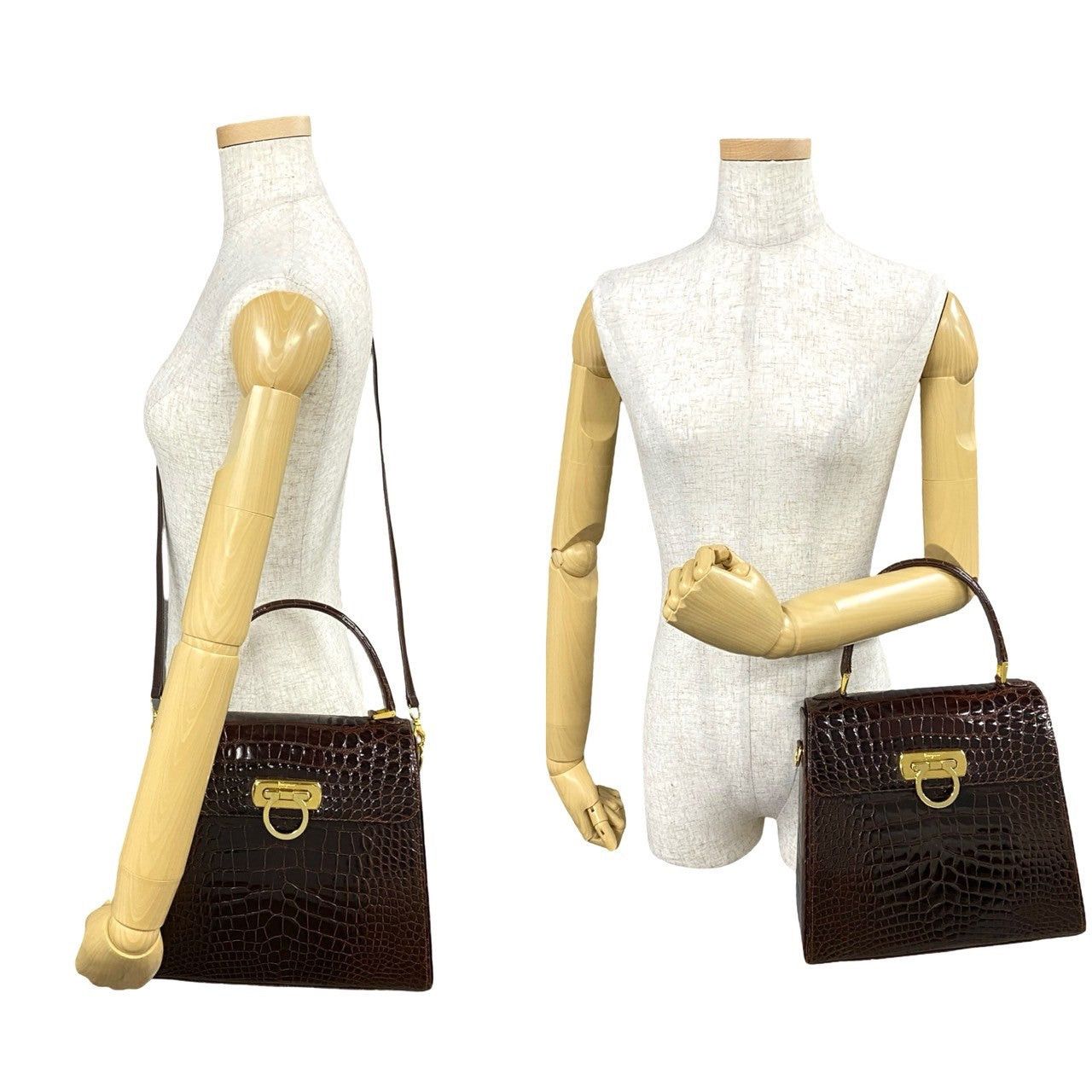 Salvatore Ferragamo Salvatore Ferragamo Shoulder Bag Brown Leather Size ONE SIZE - 2 Thumbnail
