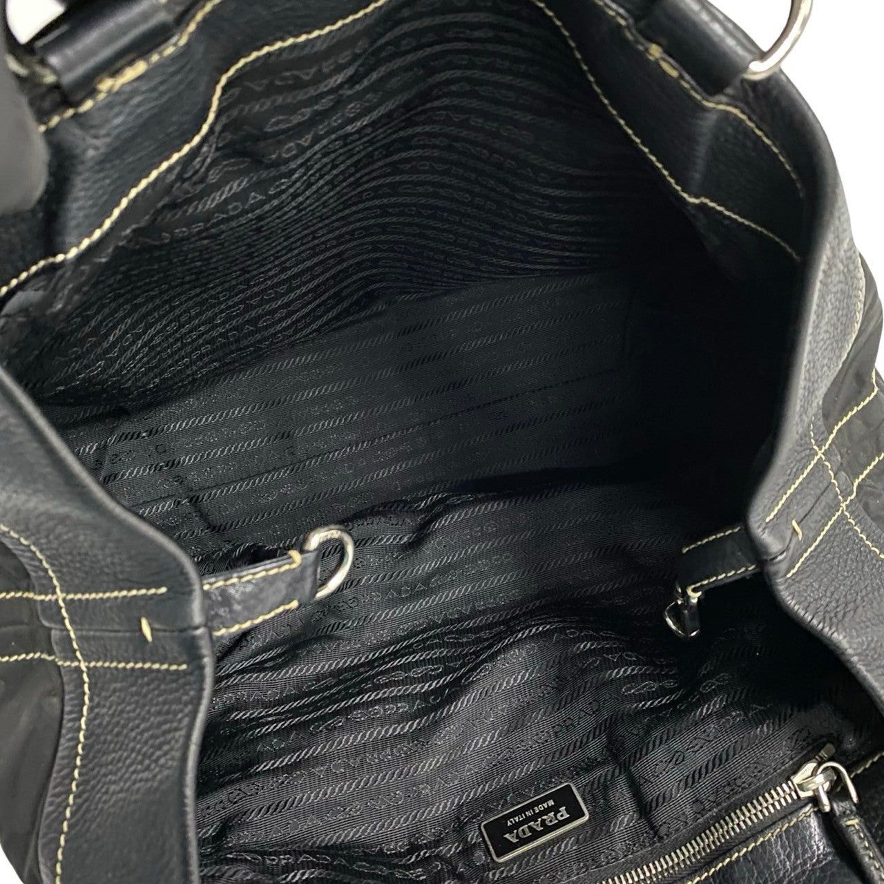 Prada Prada Tote Bag Brown Leather Size ONE SIZE - 8 Thumbnail