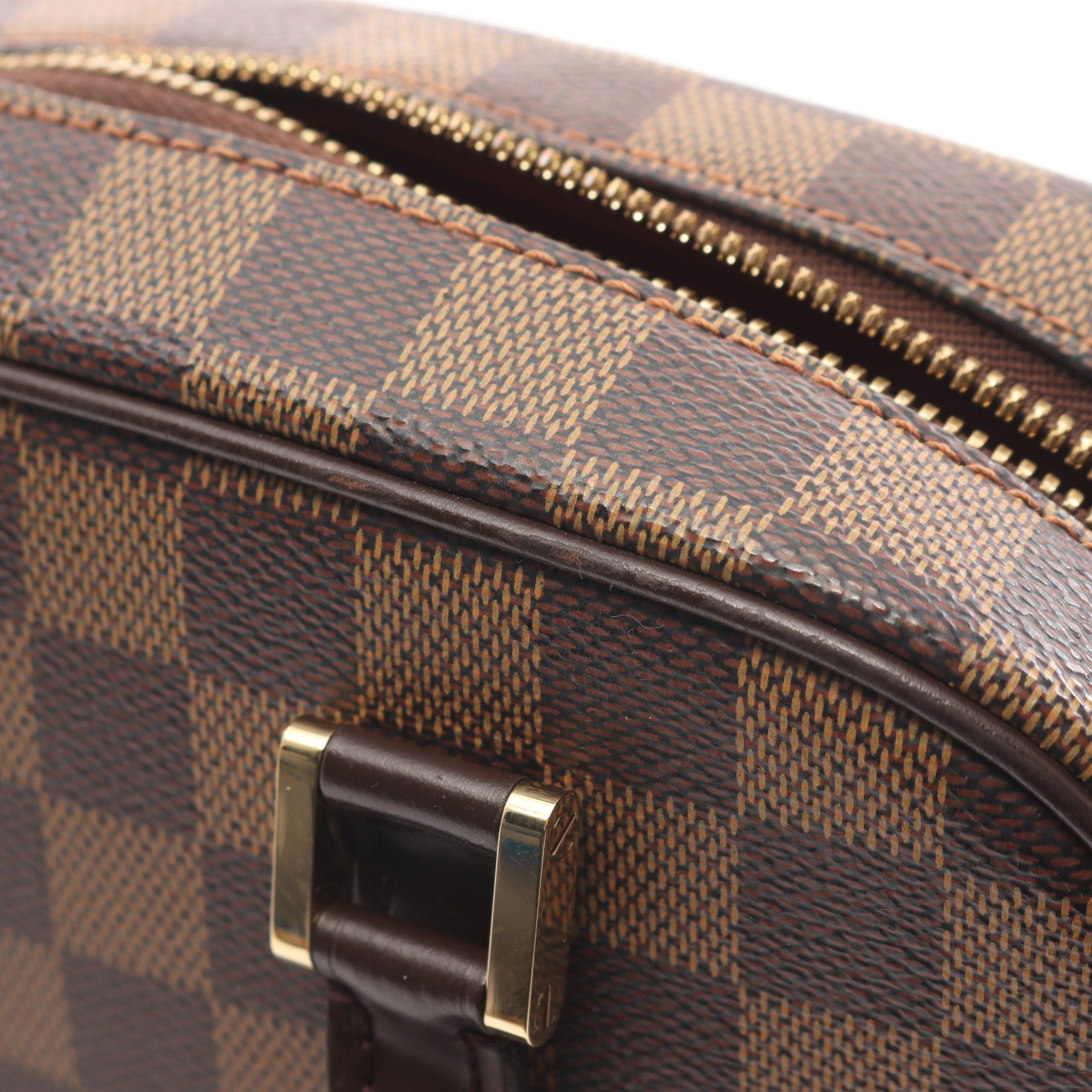 Louis Vuitton Louis Vuitton Saria Mini Damier Ebene Handbag Leather Brown Size ONE SIZE - 10 Thumbnail