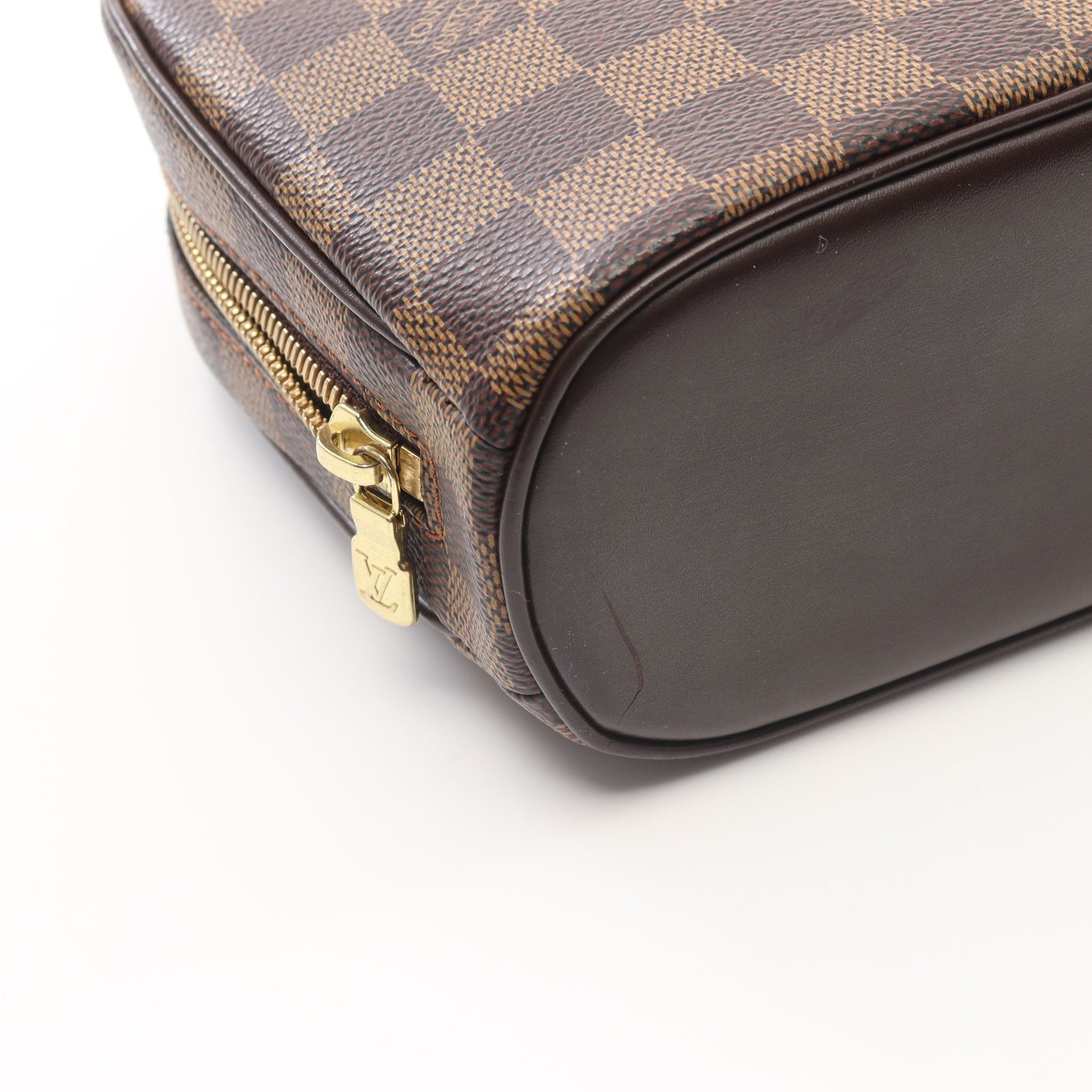 Louis Vuitton Louis Vuitton Saria Mini Damier Ebene Handbag Leather Brown Size ONE SIZE - 7 Thumbnail