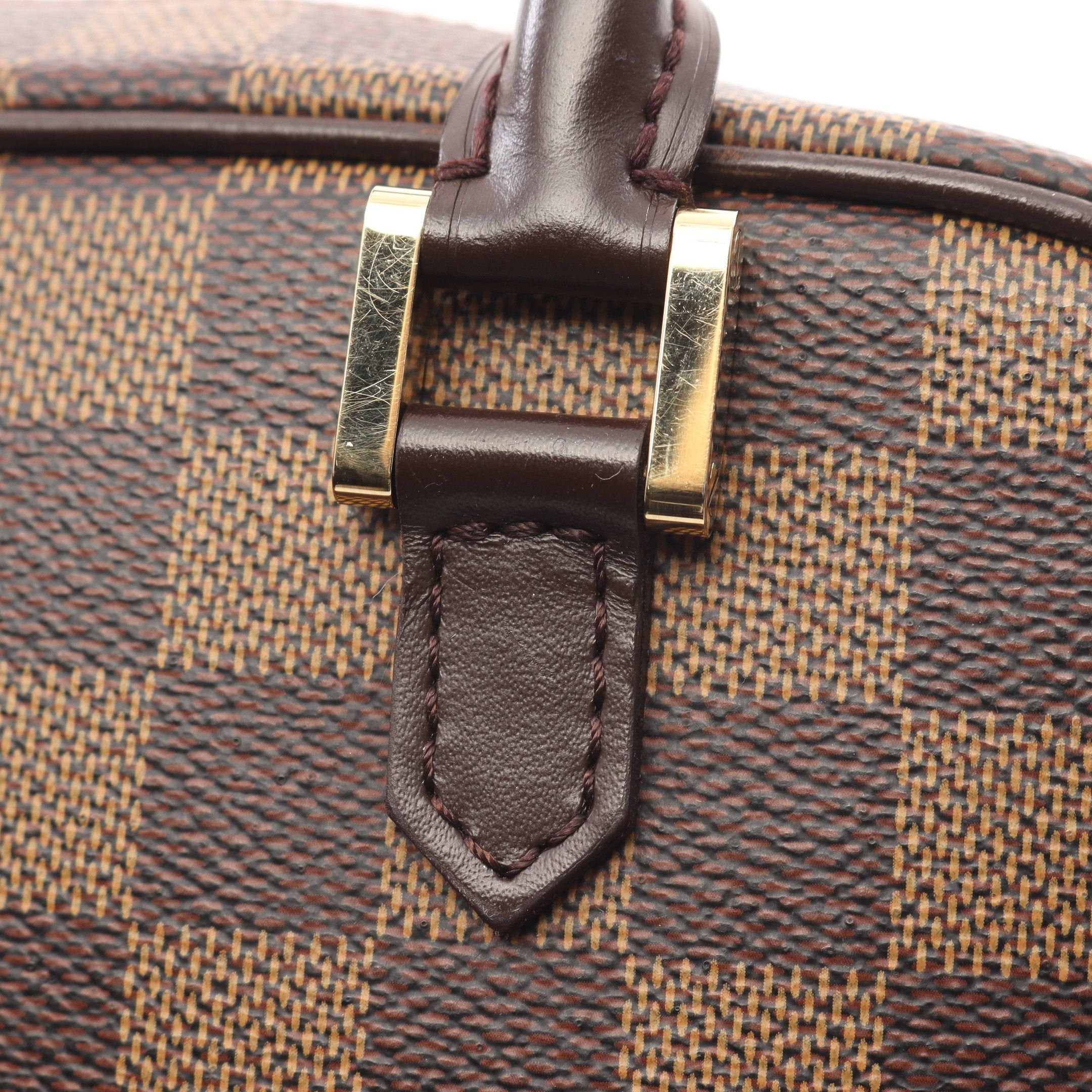 Louis Vuitton Louis Vuitton Saria Mini Damier Ebene Handbag Leather Brown Size ONE SIZE - 9 Thumbnail