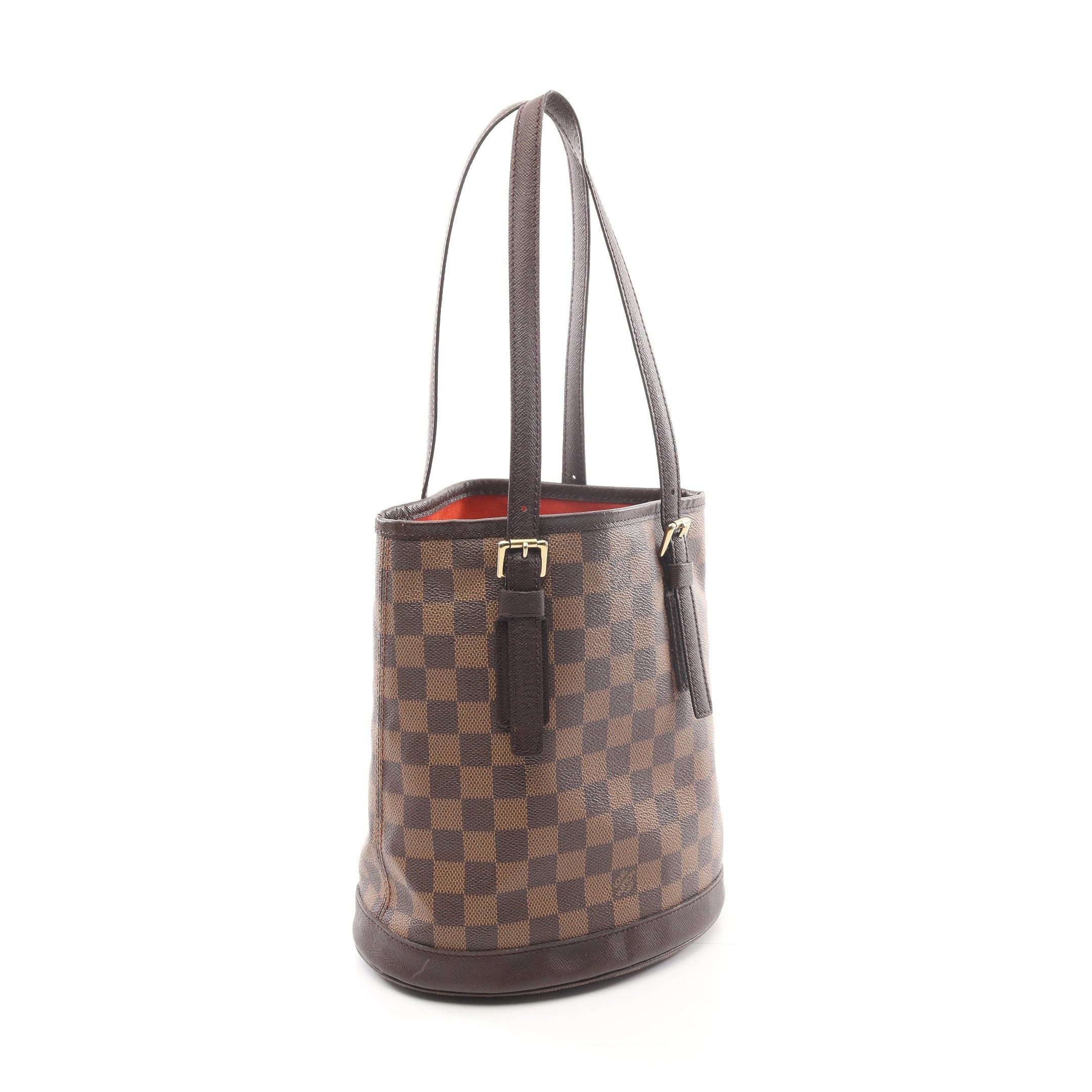 Louis Vuitton Louis Vuitton Male Damier Ebene Shoulder Bag Tote Leather Brown Size ONE SIZE - 2 Thumbnail