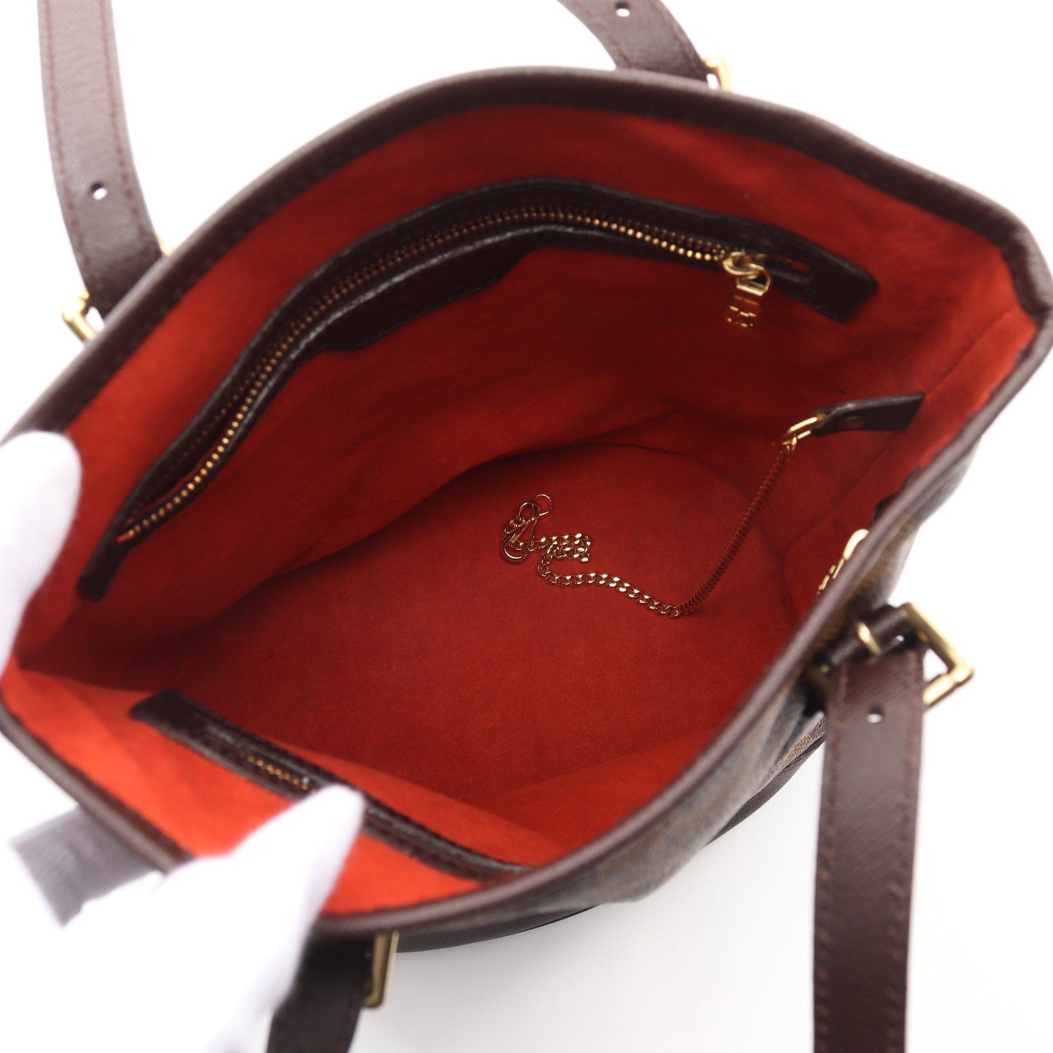 Louis Vuitton Louis Vuitton Male Damier Ebene Shoulder Bag Tote Leather Brown Size ONE SIZE - 3 Thumbnail