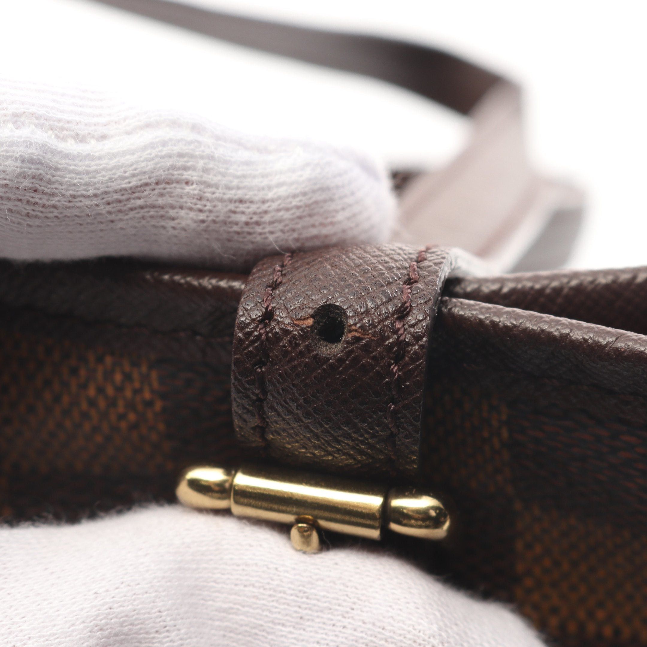 Louis Vuitton Louis Vuitton Male Damier Ebene Shoulder Bag Tote Leather Brown Size ONE SIZE - 10 Thumbnail