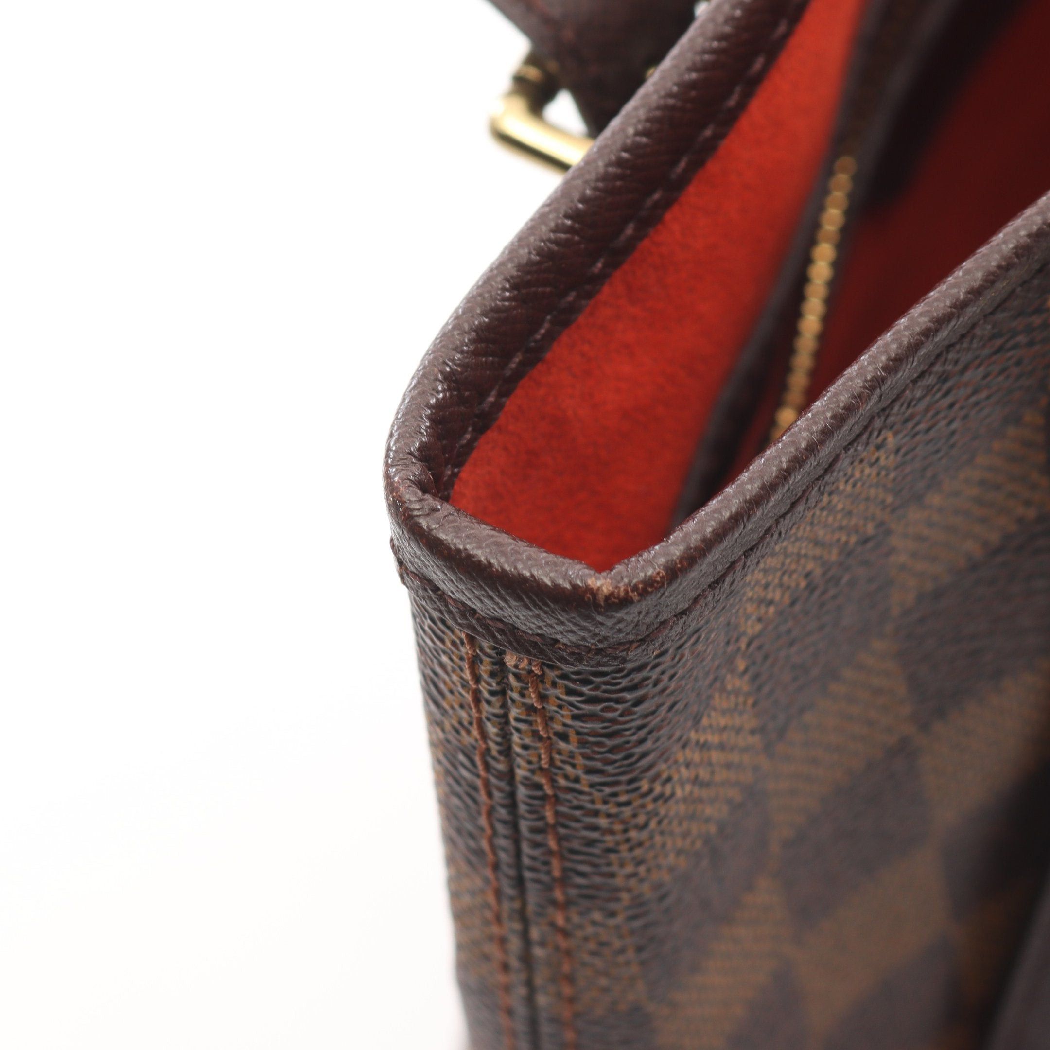 Louis Vuitton Louis Vuitton Male Damier Ebene Shoulder Bag Tote Leather Brown Size ONE SIZE - 6 Thumbnail