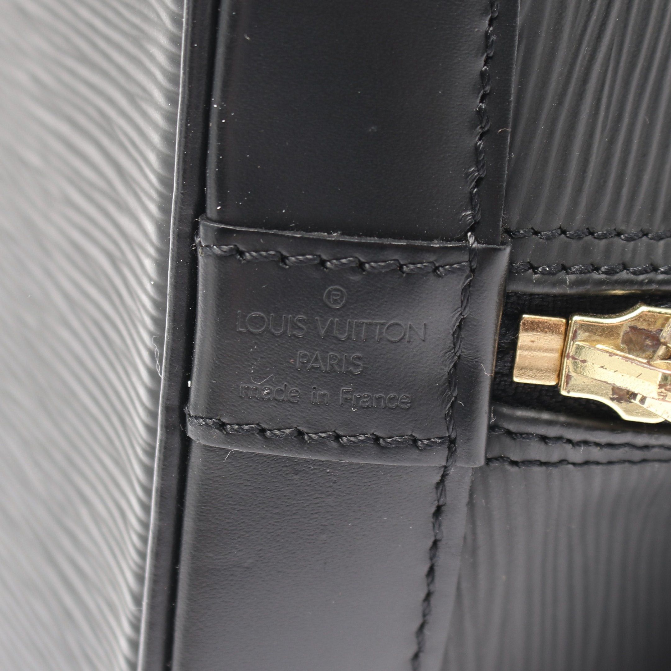 Louis Vuitton Louis Vuitton Alma Epi Noir Handbag Leather Black Size ONE SIZE - 4 Thumbnail
