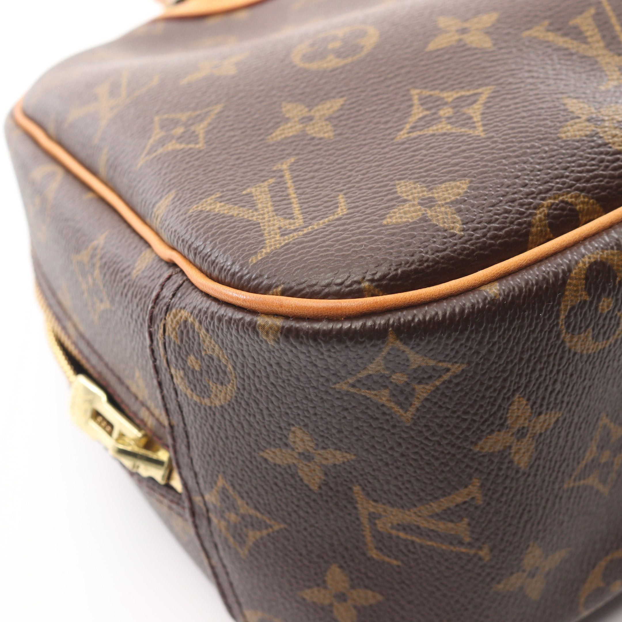 Louis Vuitton Louis Vuitton Trouville Monogram Handbag Leather Brown Size ONE SIZE - 12 Thumbnail
