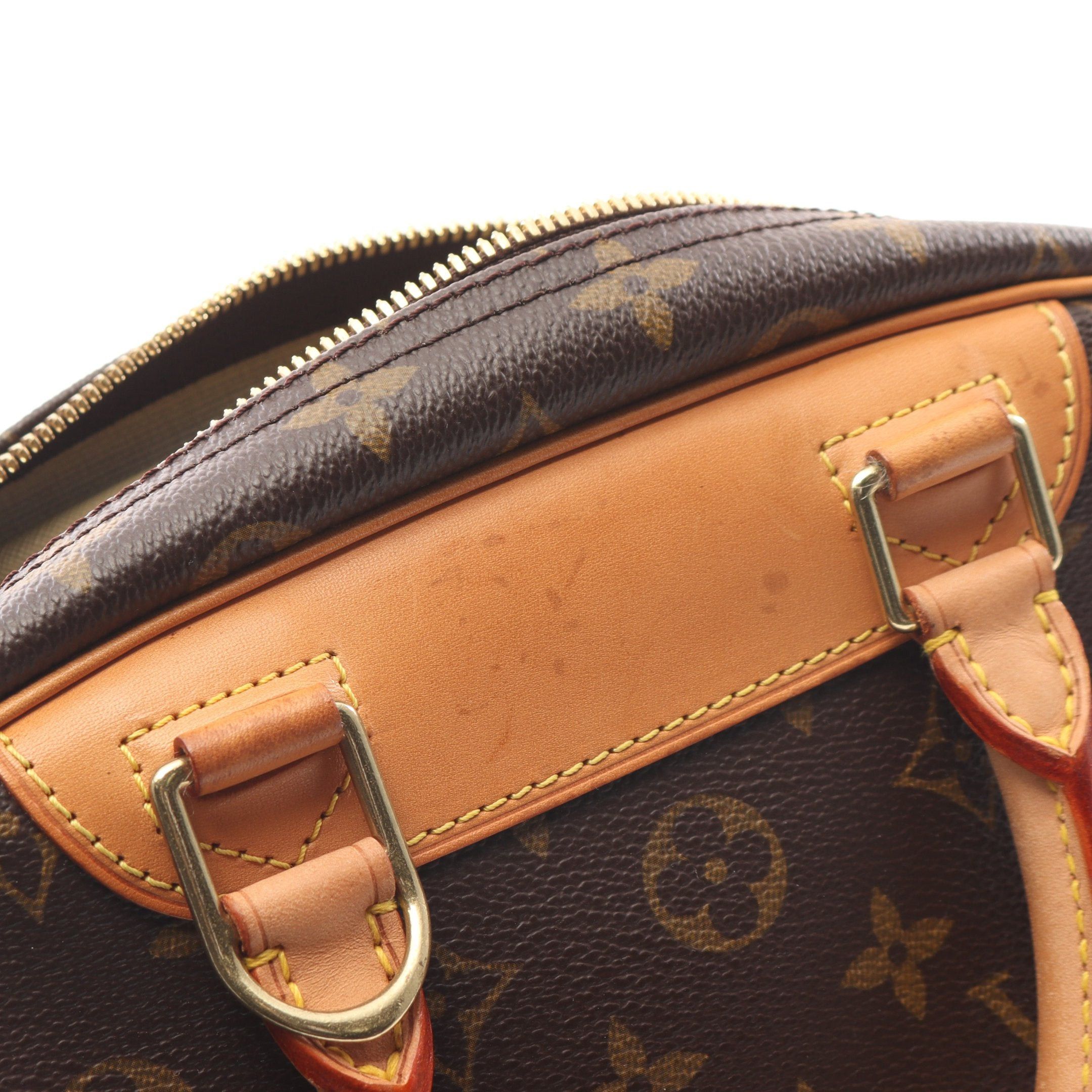 Louis Vuitton Louis Vuitton Trouville Monogram Handbag Leather Brown Size ONE SIZE - 8 Thumbnail
