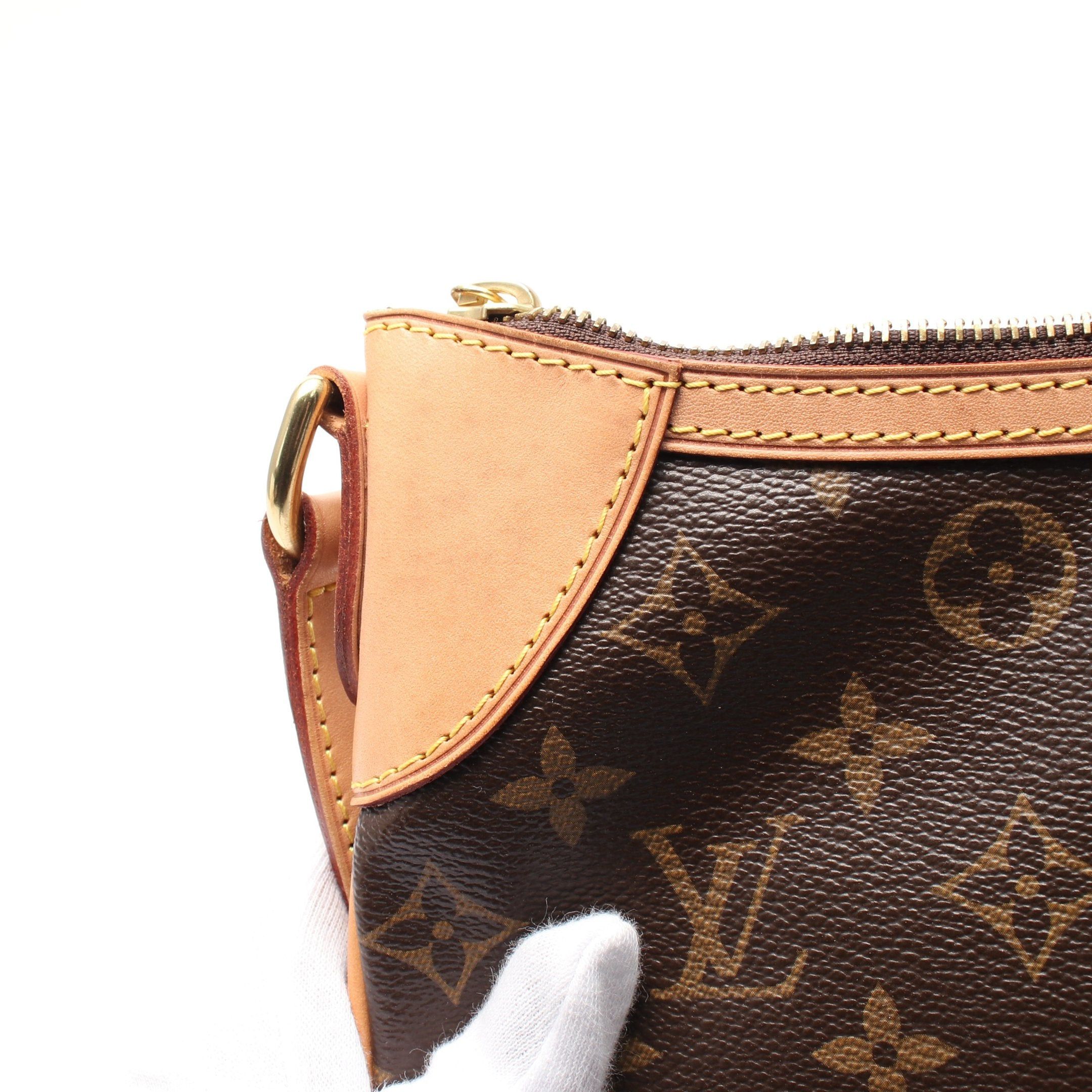 Louis Vuitton Odeon Pm Monogram Shoulder Bag Leather Brown