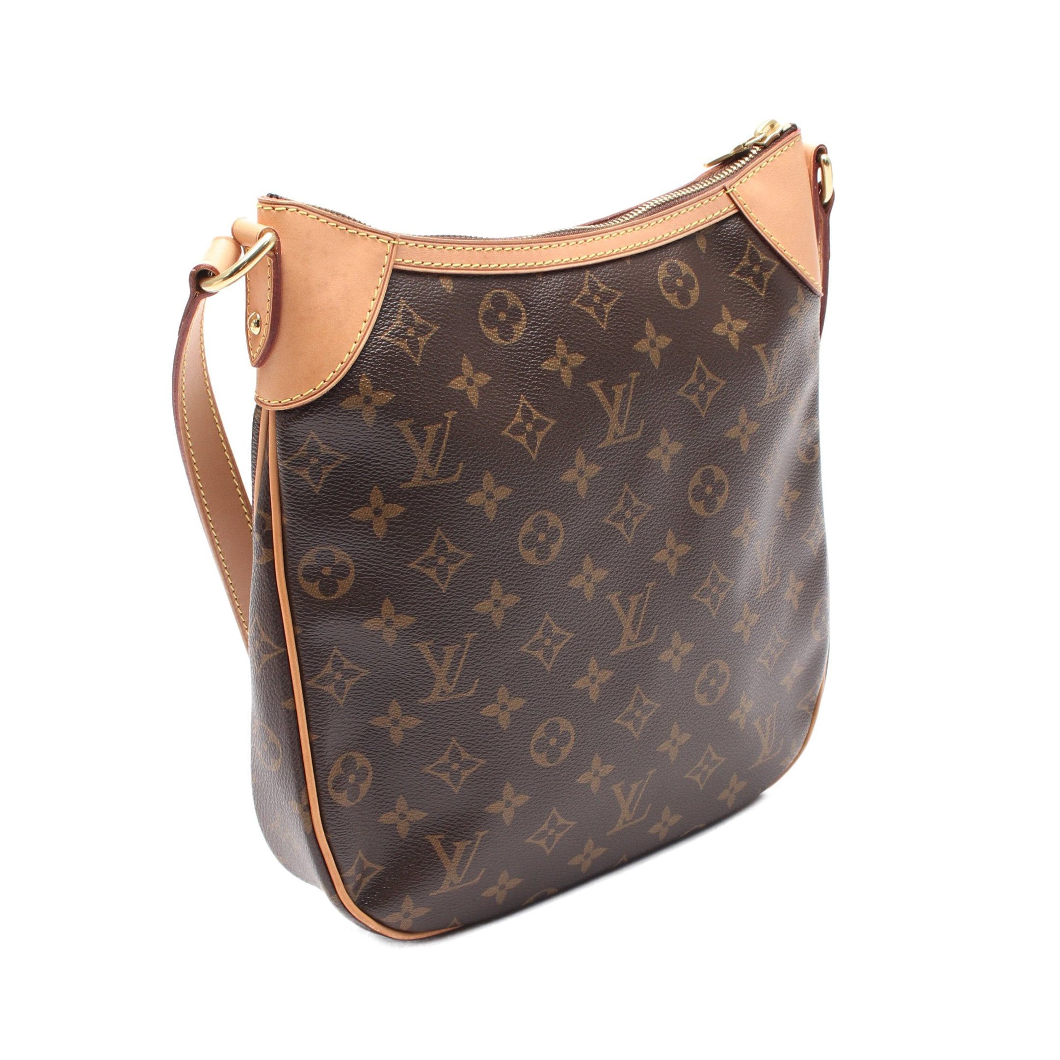 Louis Vuitton Odeon Pm Monogram Shoulder Bag Leather Brown