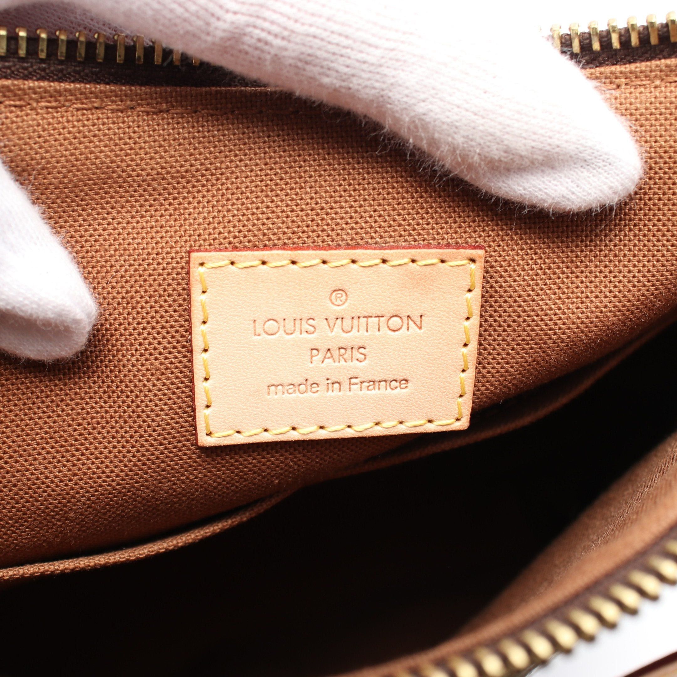 Louis Vuitton Odeon Pm Monogram Shoulder Bag Leather Brown