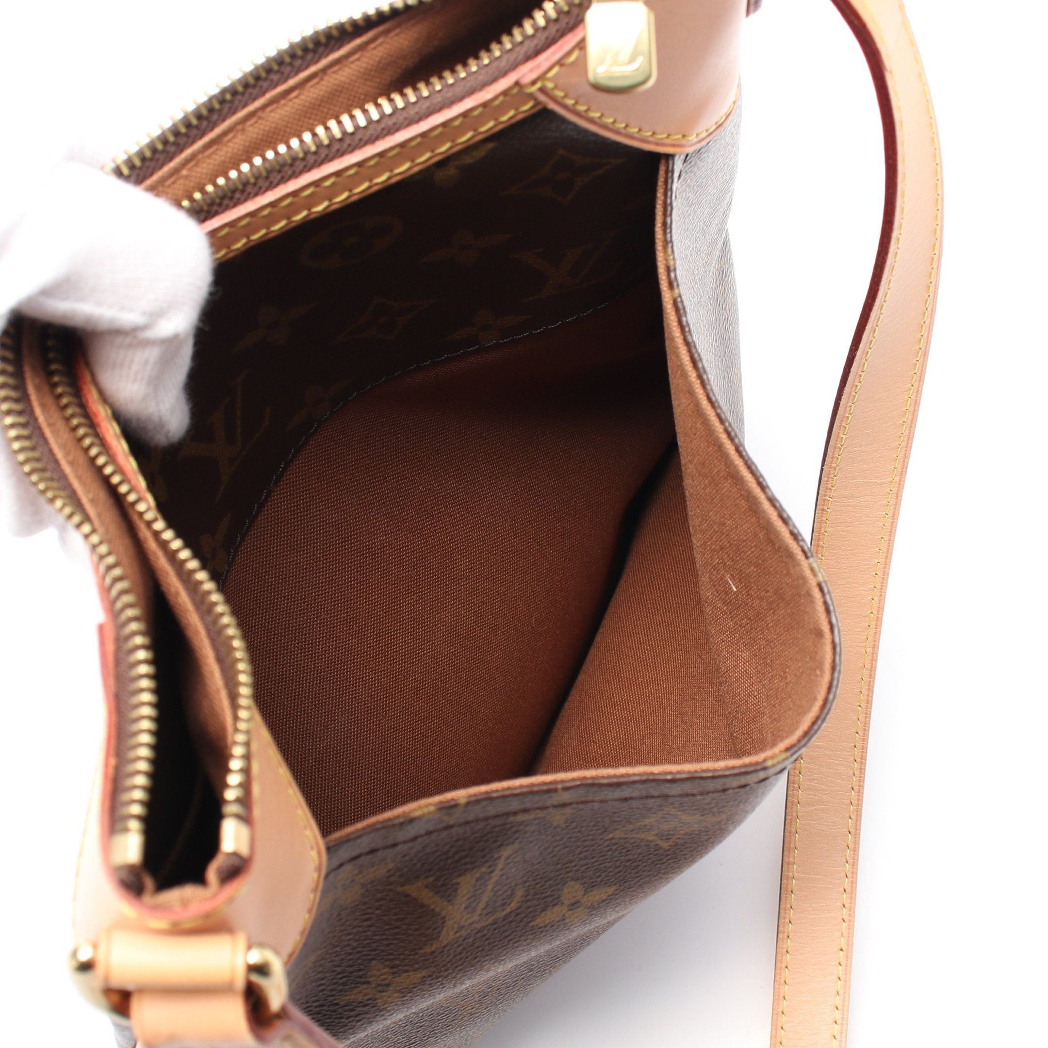 Louis Vuitton Odeon Pm Monogram Shoulder Bag Leather Brown