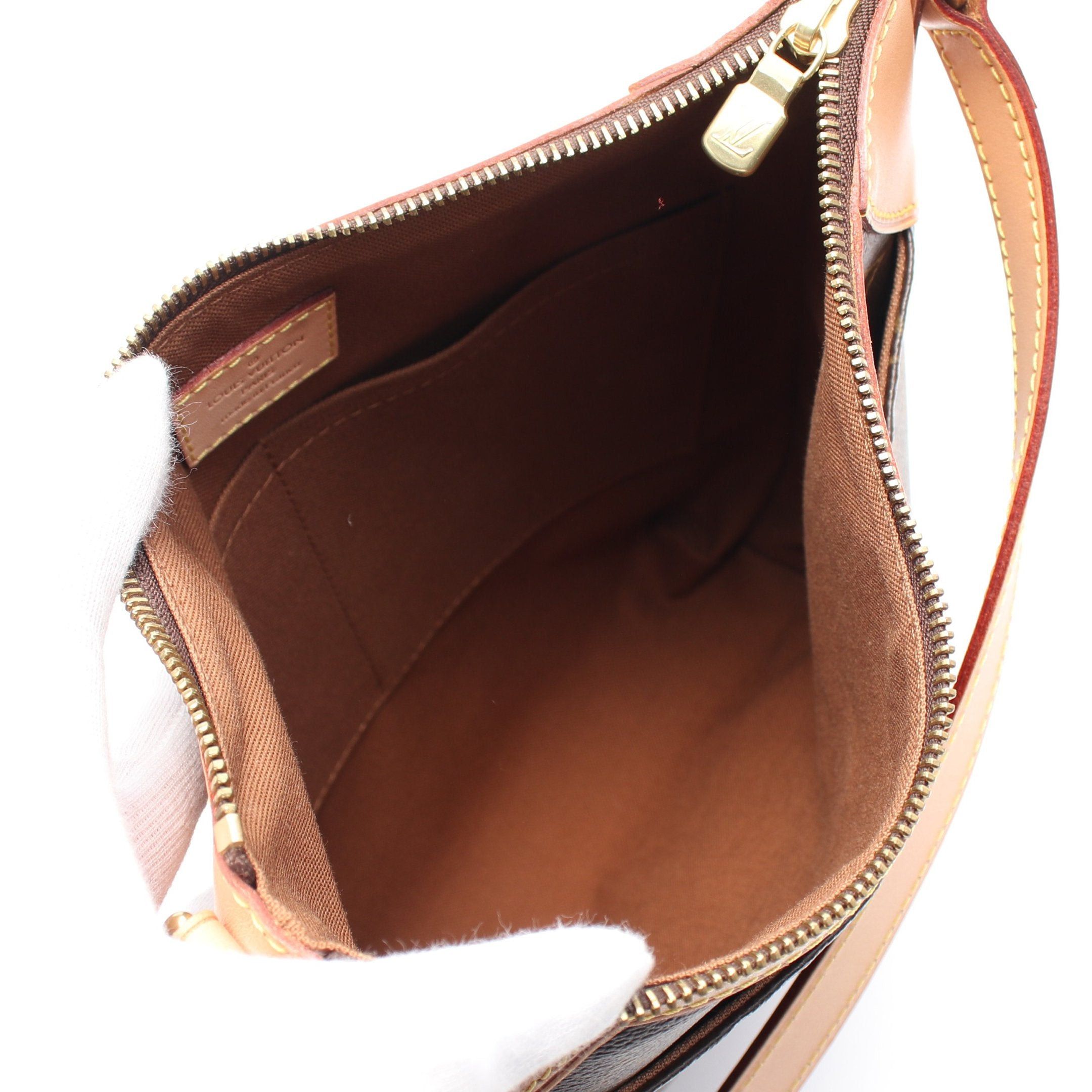 Louis Vuitton Odeon Pm Monogram Shoulder Bag Leather Brown