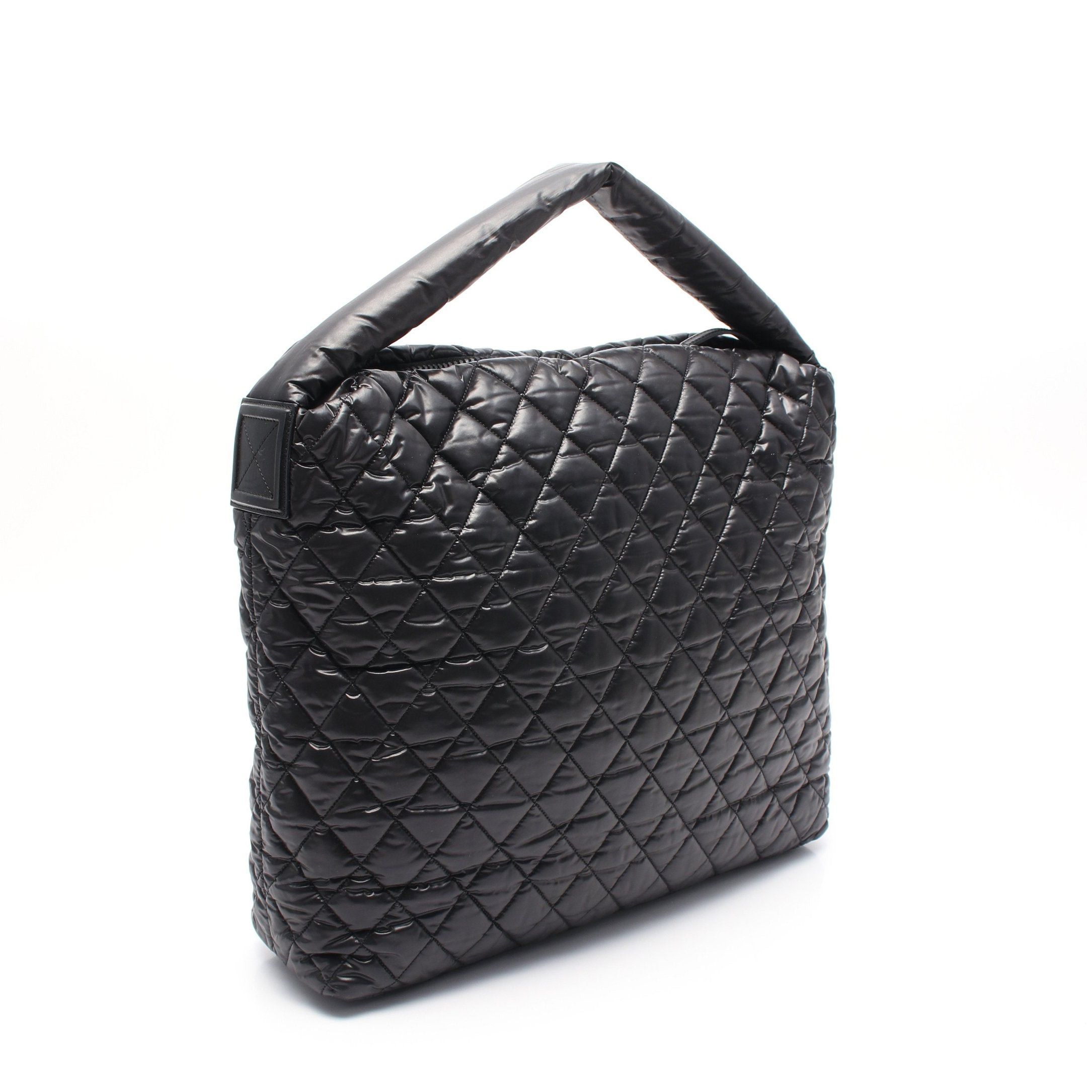 Chanel Chanel Coco Coon Shoulder Bag Tote Nylon Leather Black Size ONE SIZE - 2 Thumbnail