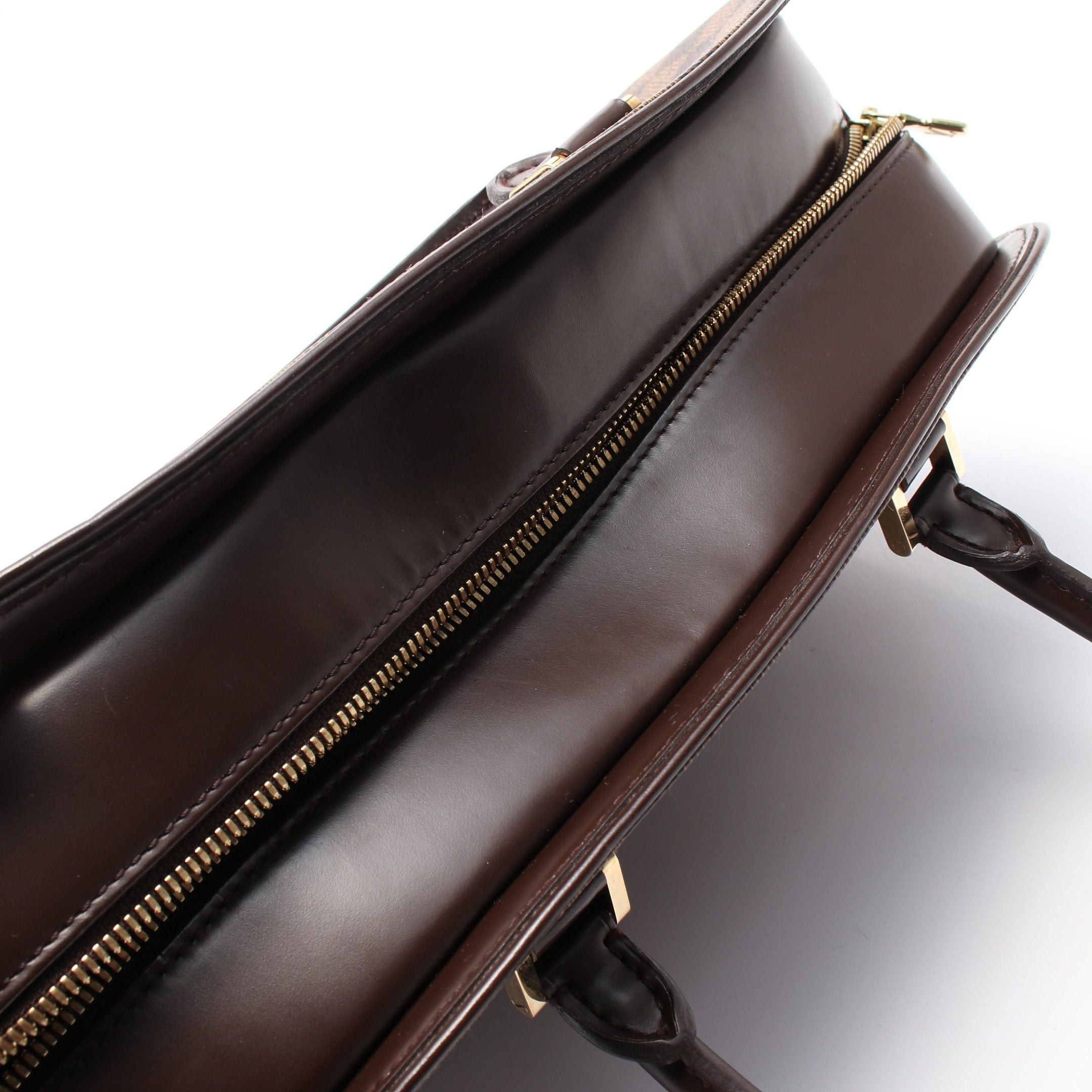 Louis Vuitton Louis Vuitton Saria Horizontal Damier Ebene Handbag Leather Brown Size ONE SIZE - 5 Thumbnail