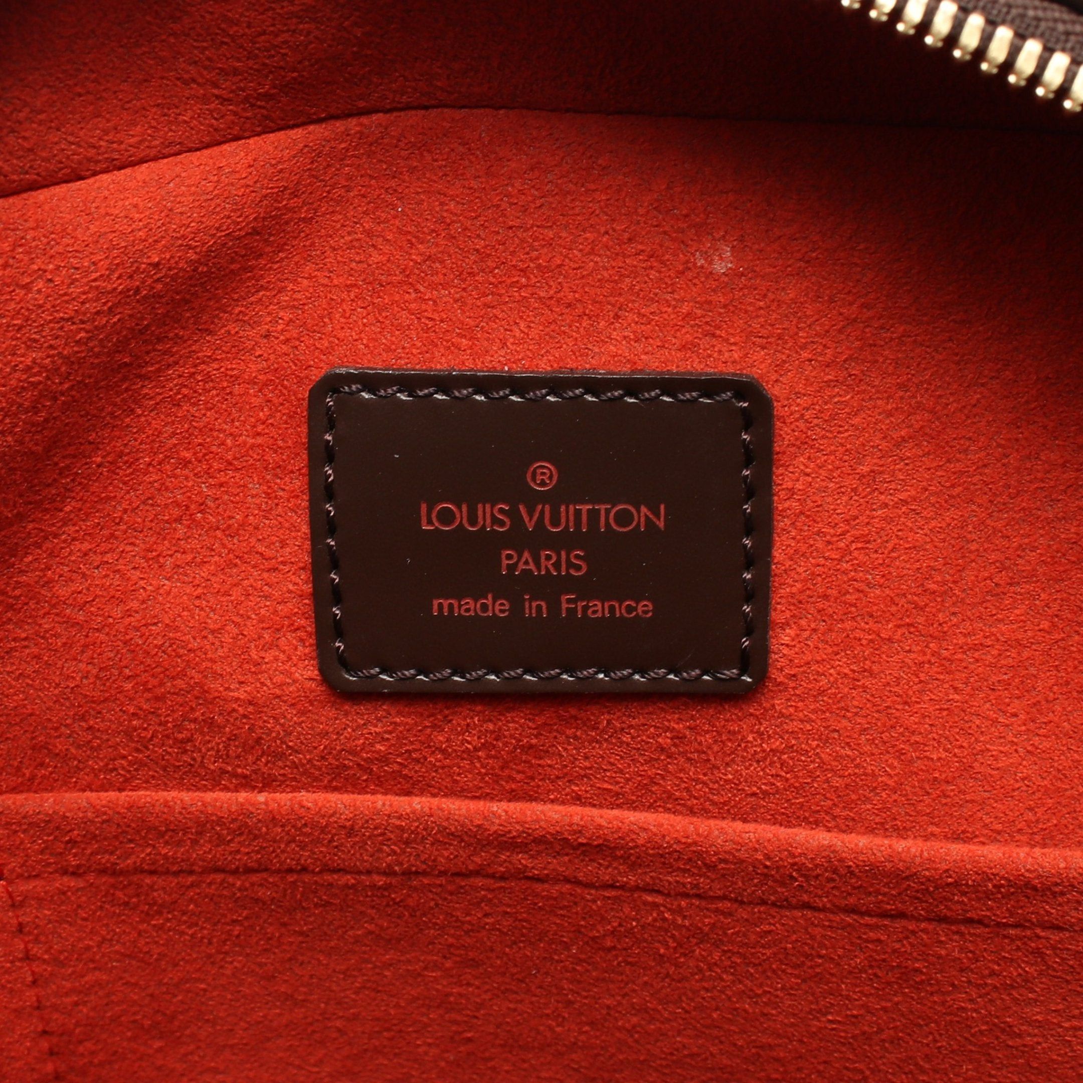 Louis Vuitton Louis Vuitton Saria Horizontal Damier Ebene Handbag Leather Brown Size ONE SIZE - 4 Thumbnail