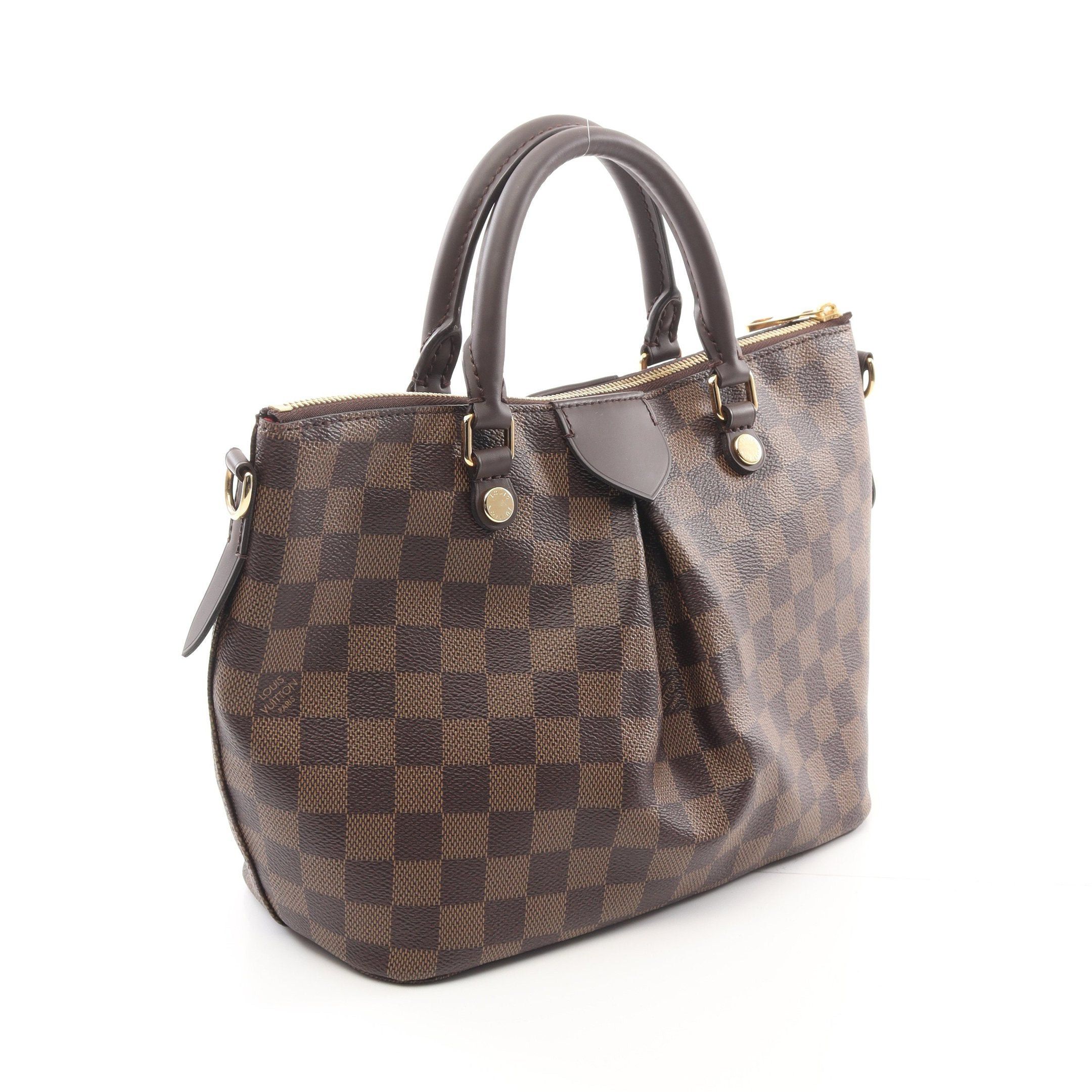 Louis Vuitton Louis Vuitton Siena Pm Damier Ebene Handbag Leather Brown Size ONE SIZE - 2 Thumbnail