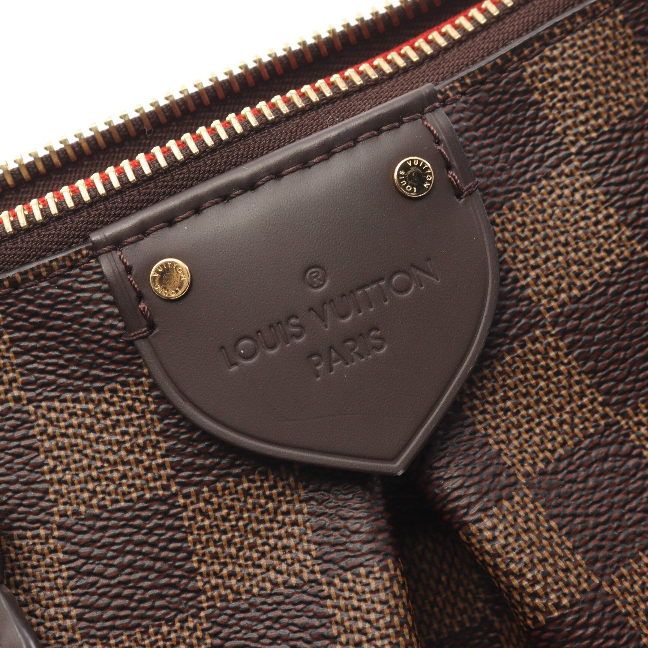 Louis Vuitton Louis Vuitton Siena Pm Damier Ebene Handbag Leather Brown Size ONE SIZE - 8 Thumbnail