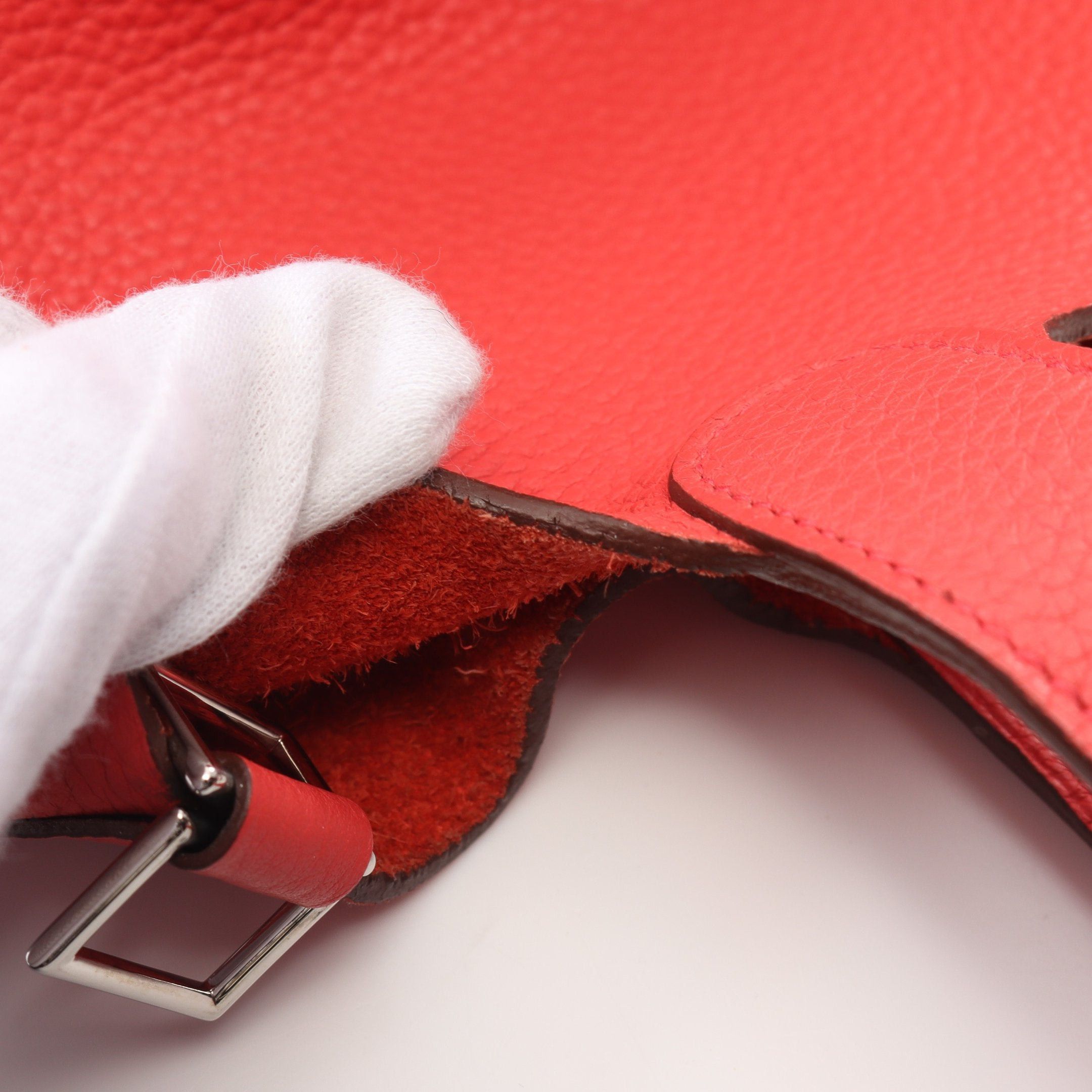 Hermes Hermes Picotane Lock Mm Bougainvillea Handbag Clemence Leather Coral Pink Silver Hardware □N Engraved Size ONE SIZE - 8 Thumbnail