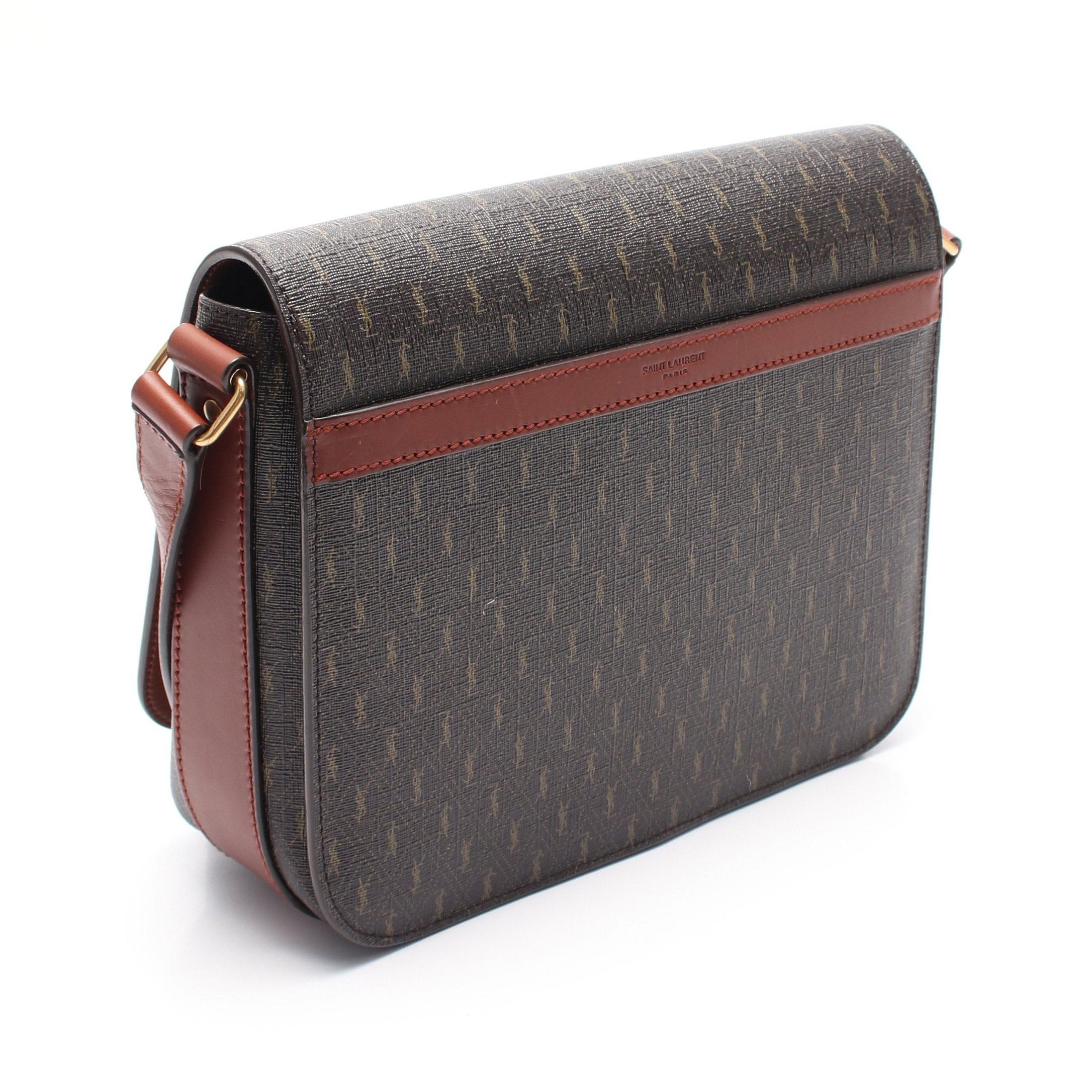 Yves Saint Laurent Yves Saint Laurent Le Monogram Medium Shoulder Bag Leather Dark Brown Size ONE SIZE - 2 Thumbnail