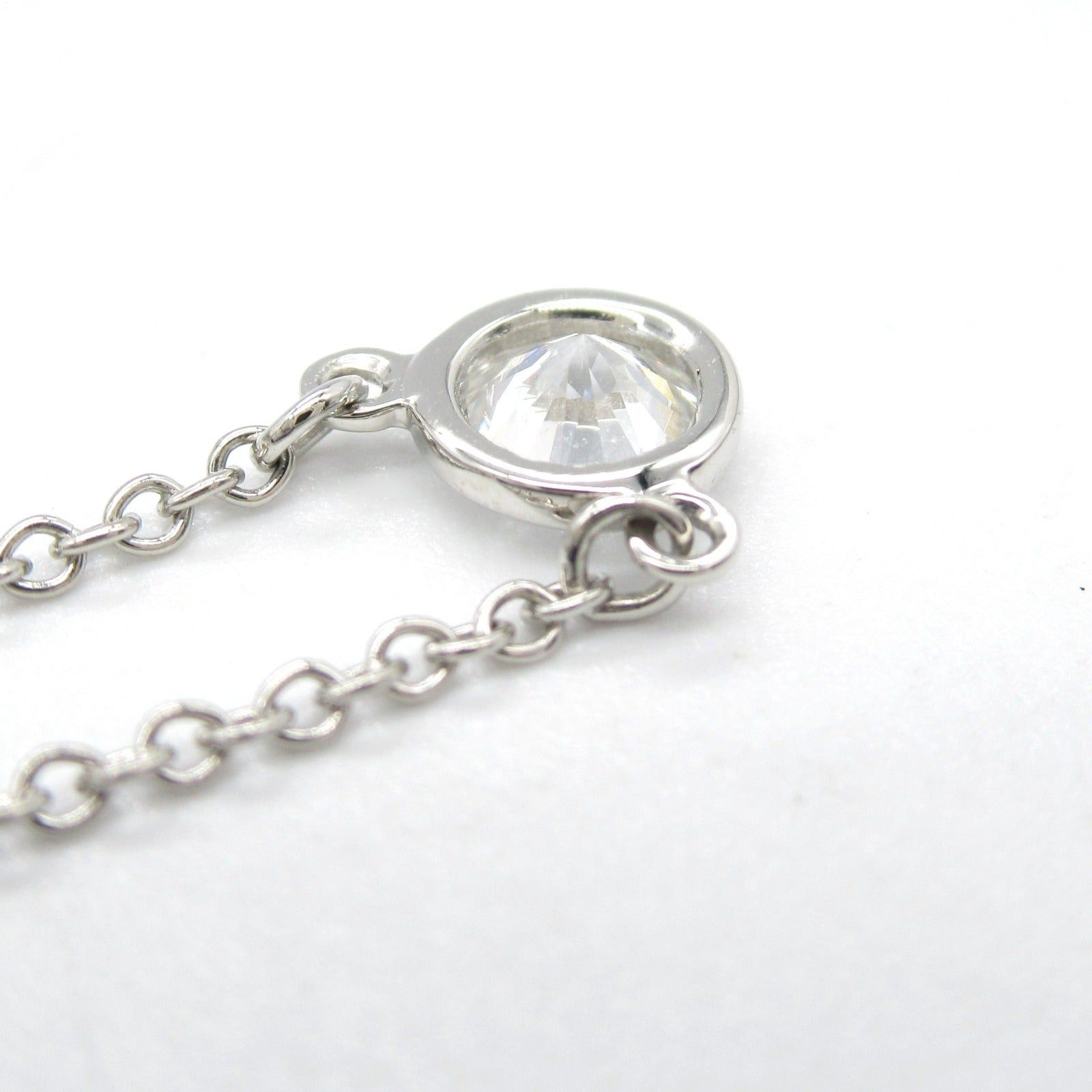 Tiffany & Co. Tiffany Co Bi The Yard Necklace Pt950 Platinum Clear Size ONE SIZE - 4 Thumbnail