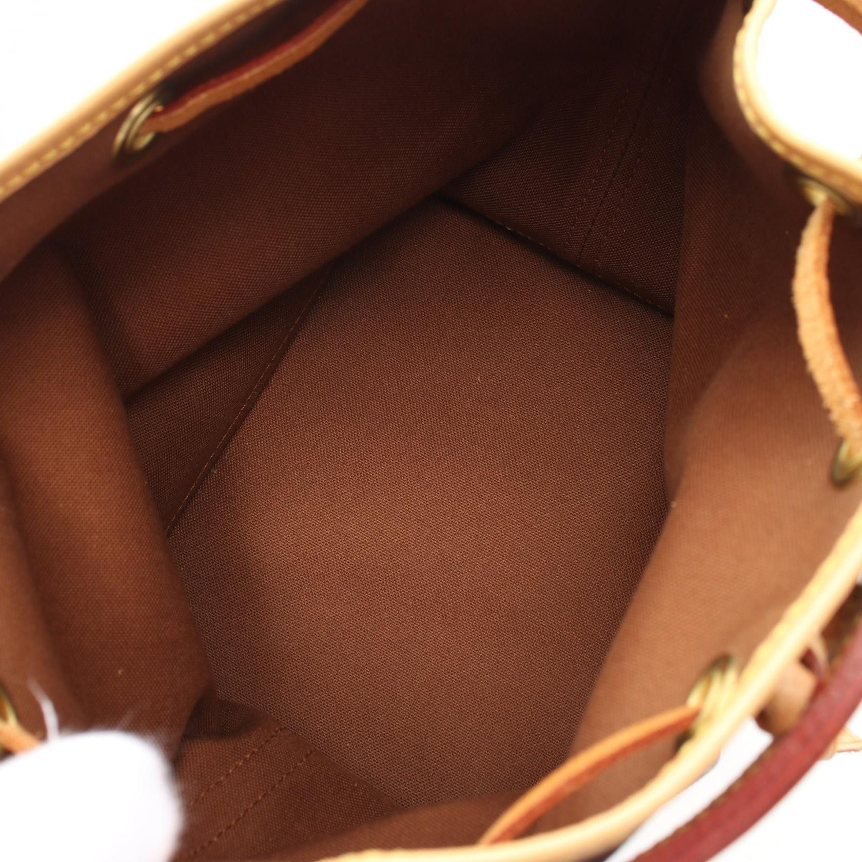 Louis Vuitton Louis Vuitton Mininoe Monogram Handbag Leather Brown Size ONE SIZE - 3 Thumbnail