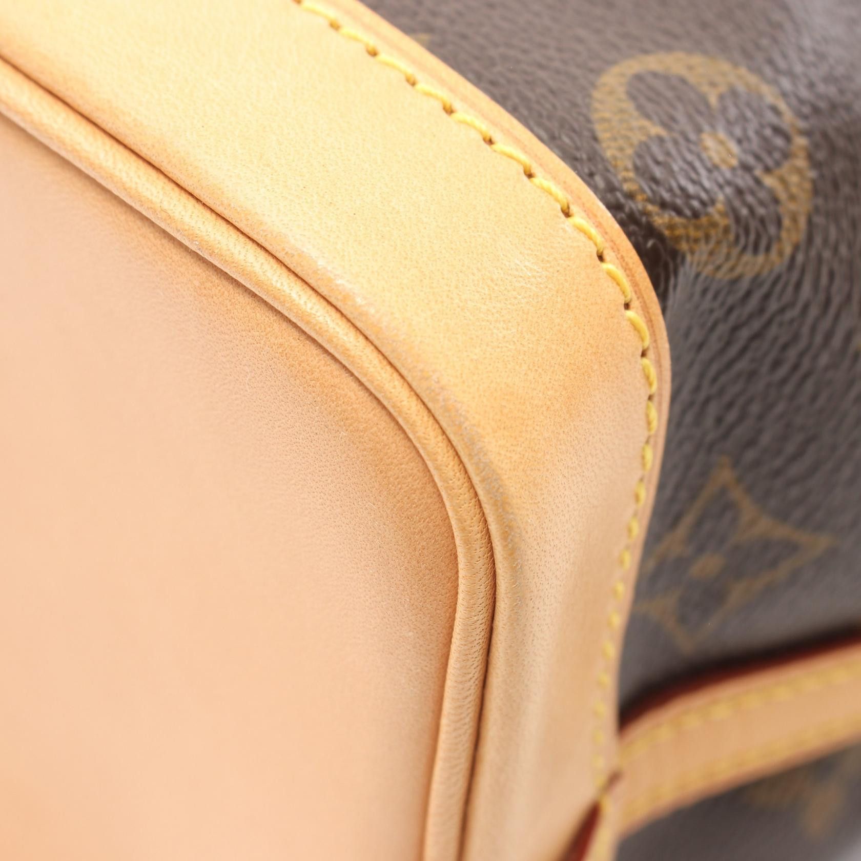 Louis Vuitton Louis Vuitton Mininoe Monogram Handbag Leather Brown Size ONE SIZE - 7 Thumbnail
