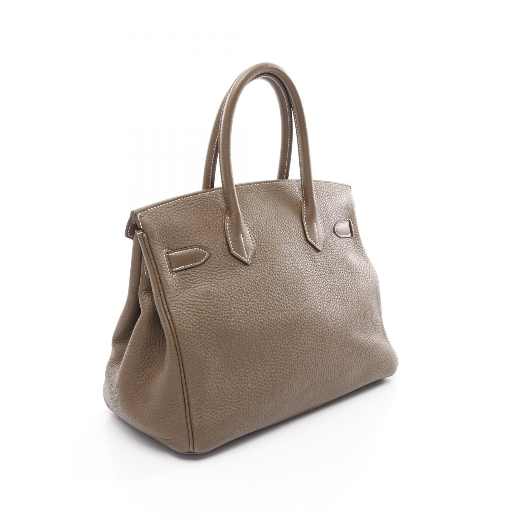 Hermes Hermes Birkin 30 Etoupe Handbag Clemence Leather Gray Brown Silver Hardware U Stamp Size ONE SIZE - 2 Thumbnail