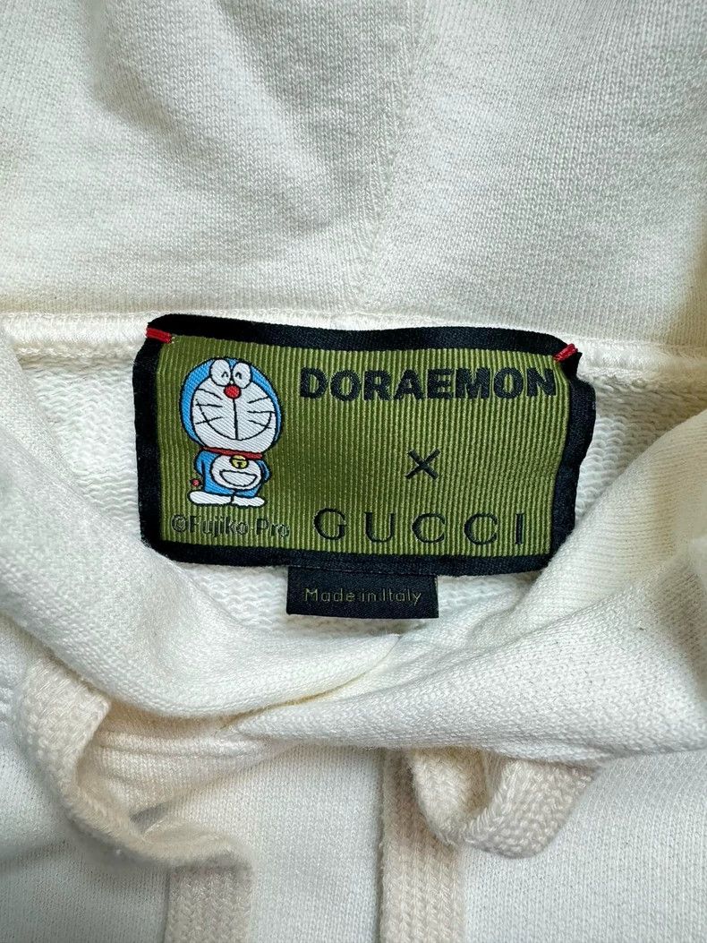 Gucci Gucci Doraemon Embroidered Hoodie in Ivory Size US XS / EU 42 / 0 - 4 Thumbnail