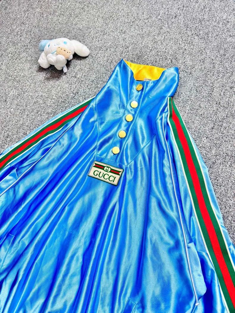 Gucci Gucci Blue Striped Hoodie with Logo Size US M / EU 48-50 / 2 - 3 Thumbnail