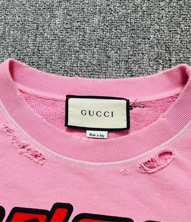 Gucci Gucci Pink Cat Sweatshirt with Distressed Details Size US XS / EU 42 / 0 - 3 Thumbnail